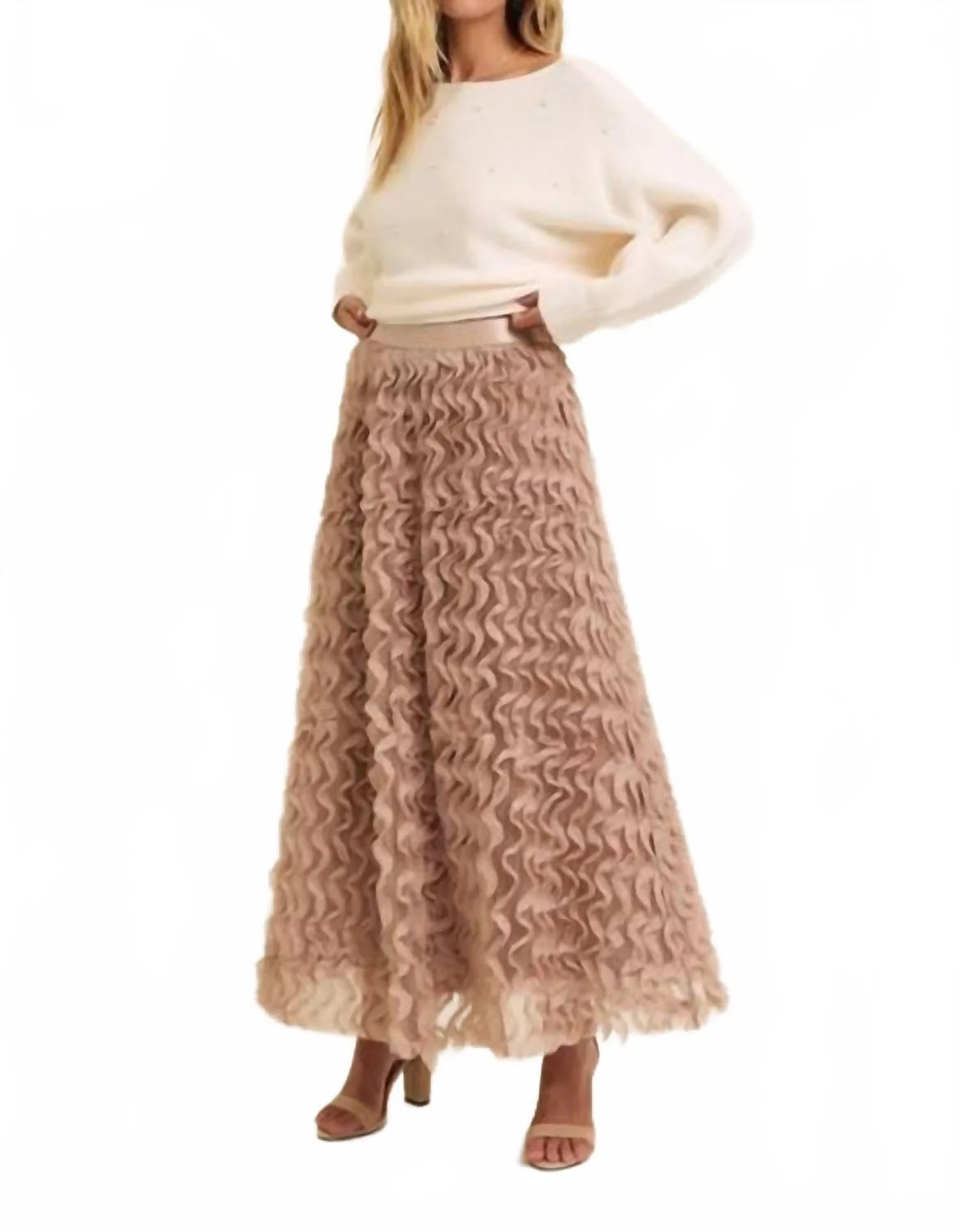 Blossom Tulle Skirt In Mallow