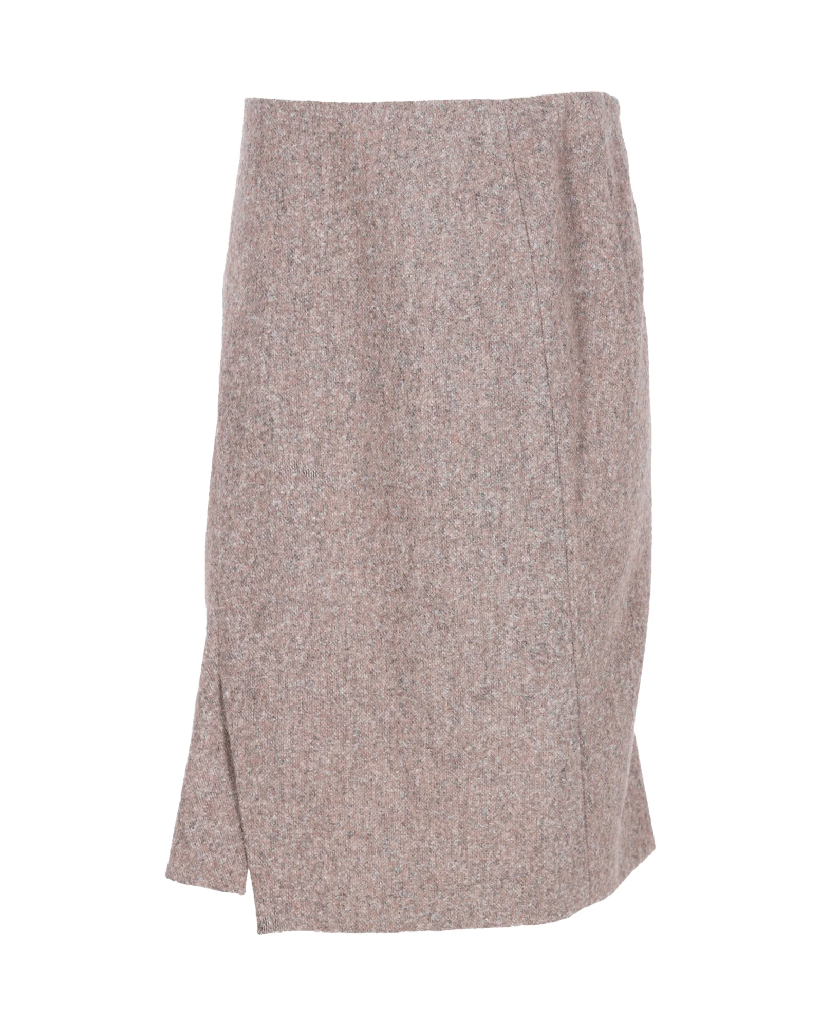 Jil Sander Knee-Length Skirt in Beige Alpaca Wool