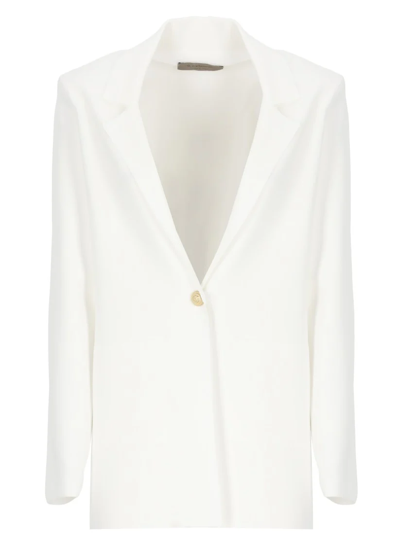White Viscose Blazer