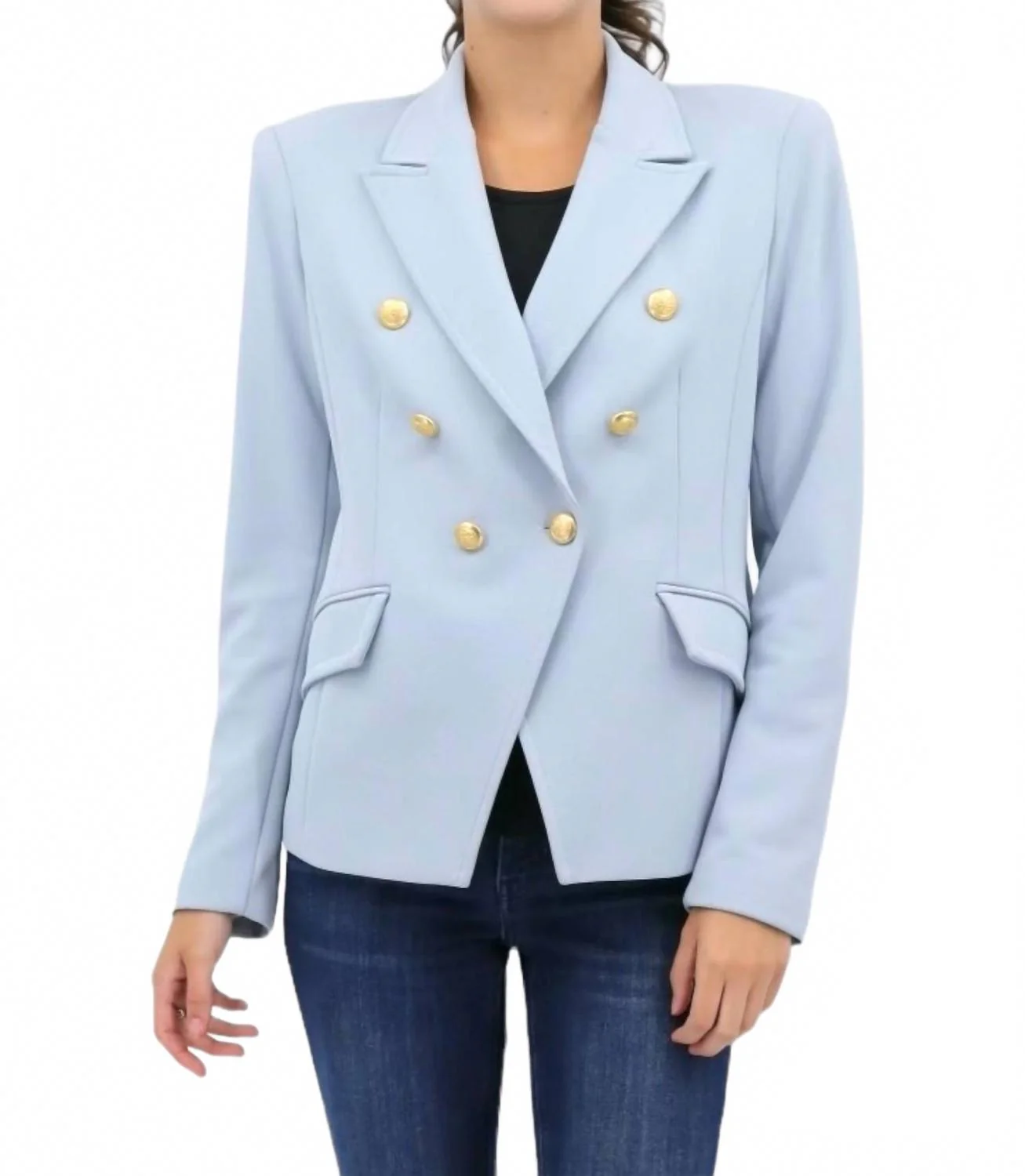 6 Button Jacket In Ocean