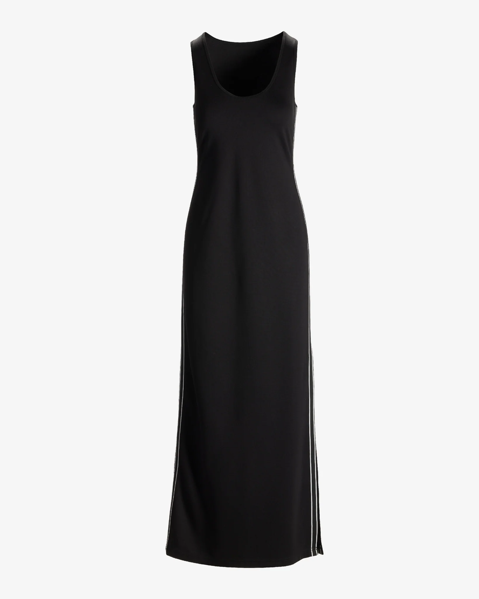 Side Stripe Maxi Sport Dress Black/White