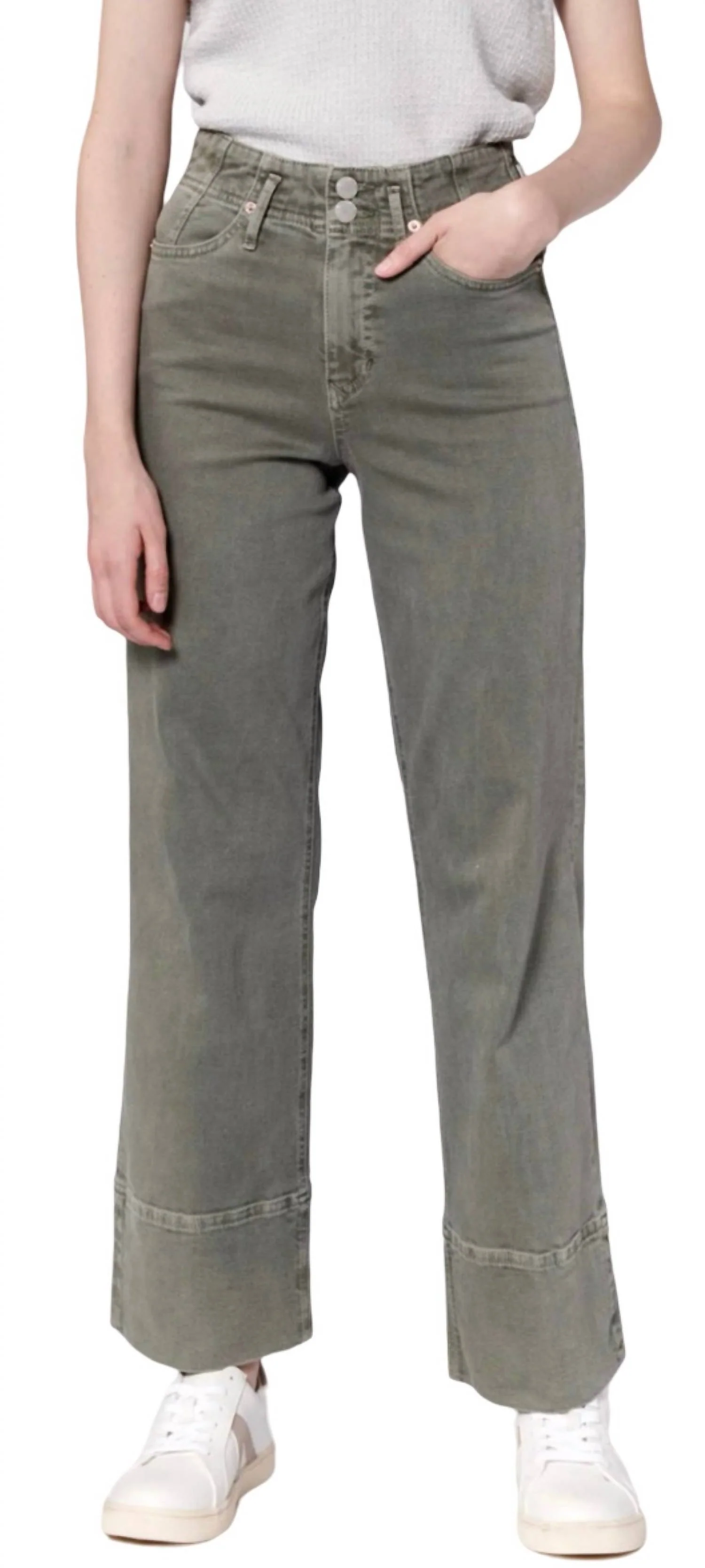 Holly High Rise Jeans In Vetiveer