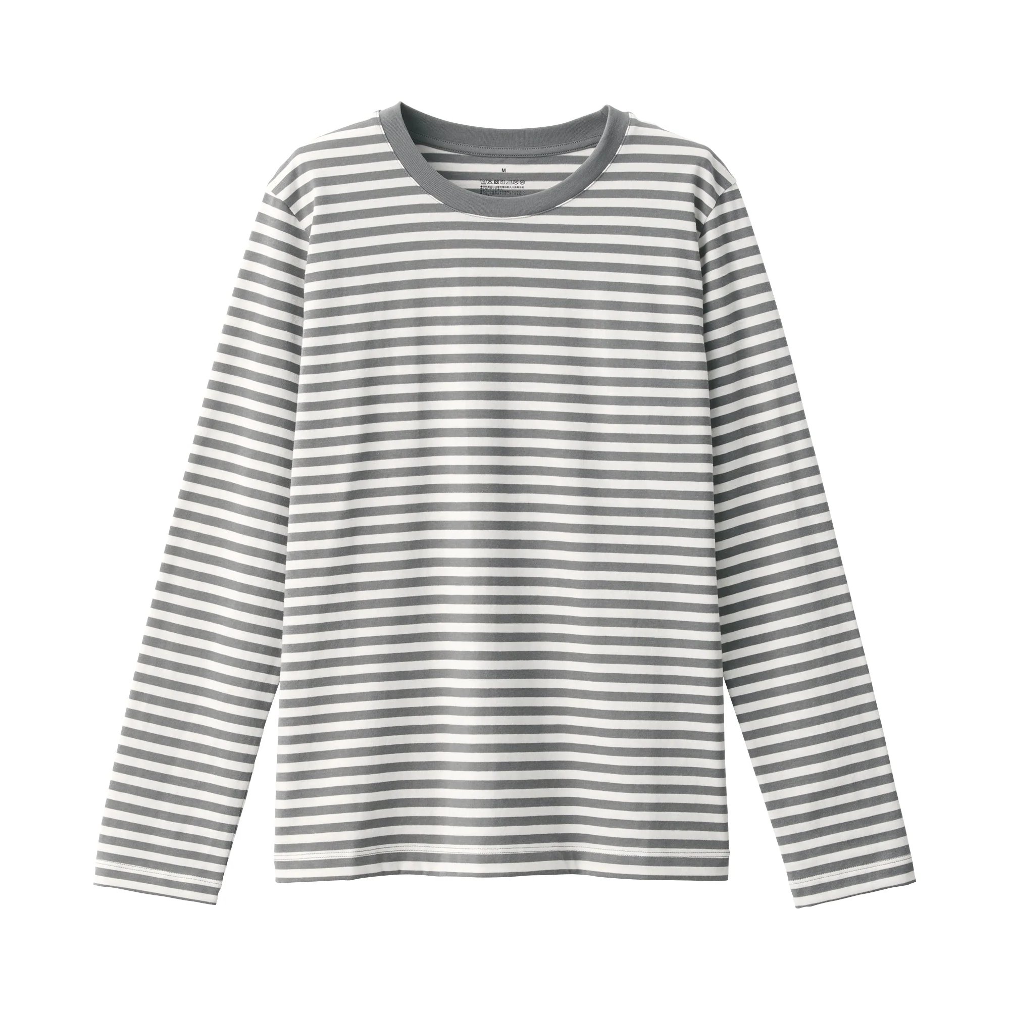 Women's Jersey Crew Neck Long Sleeve Striped T-Shirt