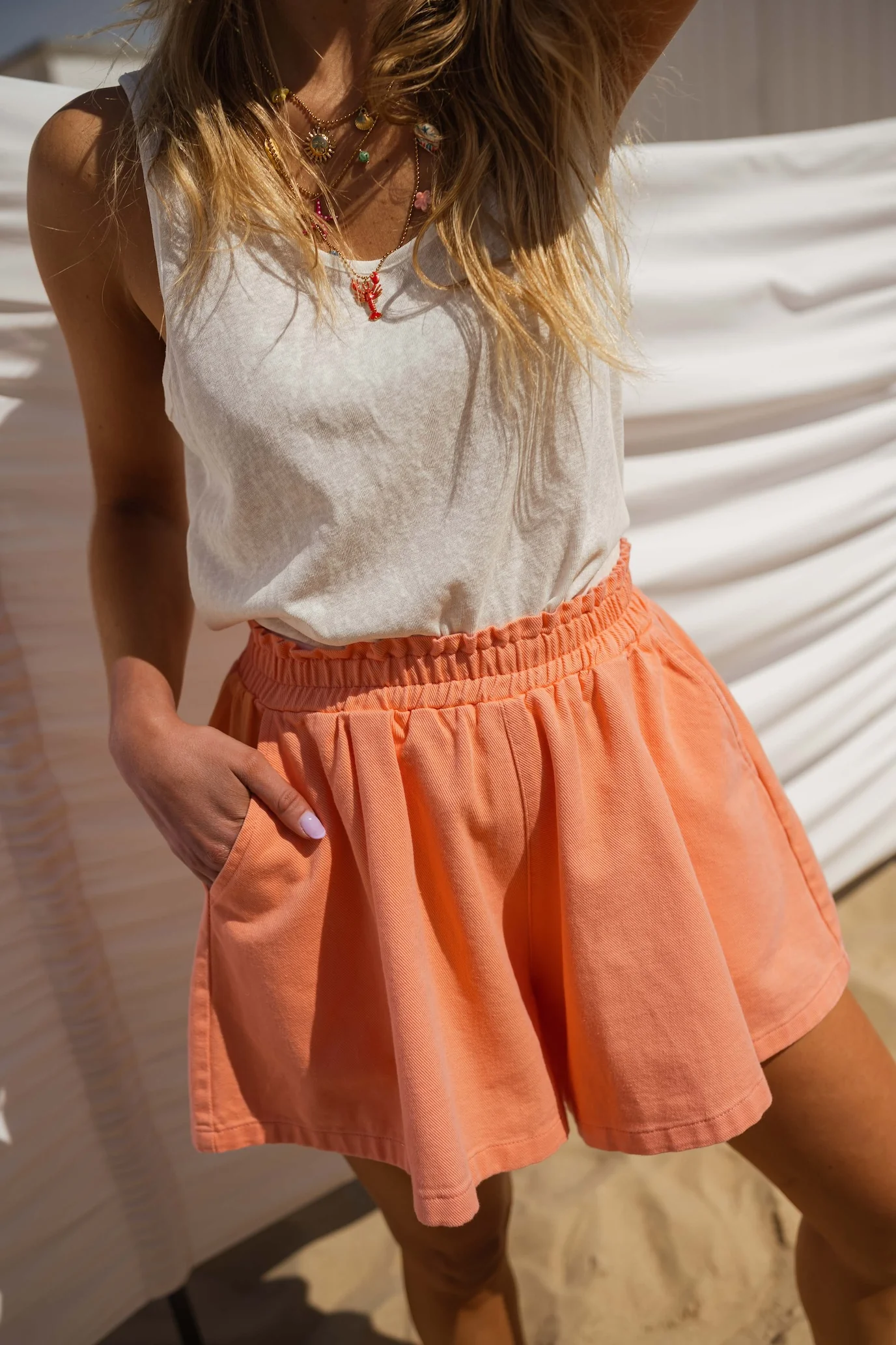 Orange Erica Shorts