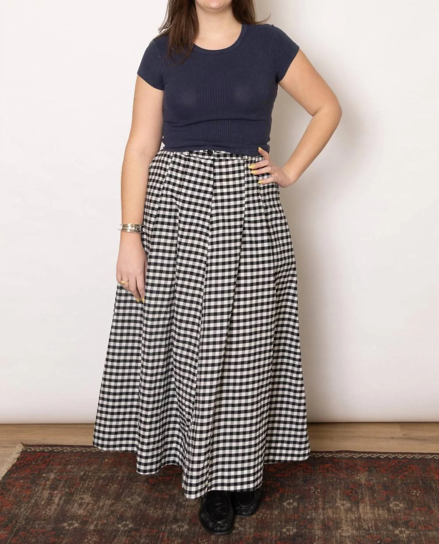 Trouser Skirt In Black/white