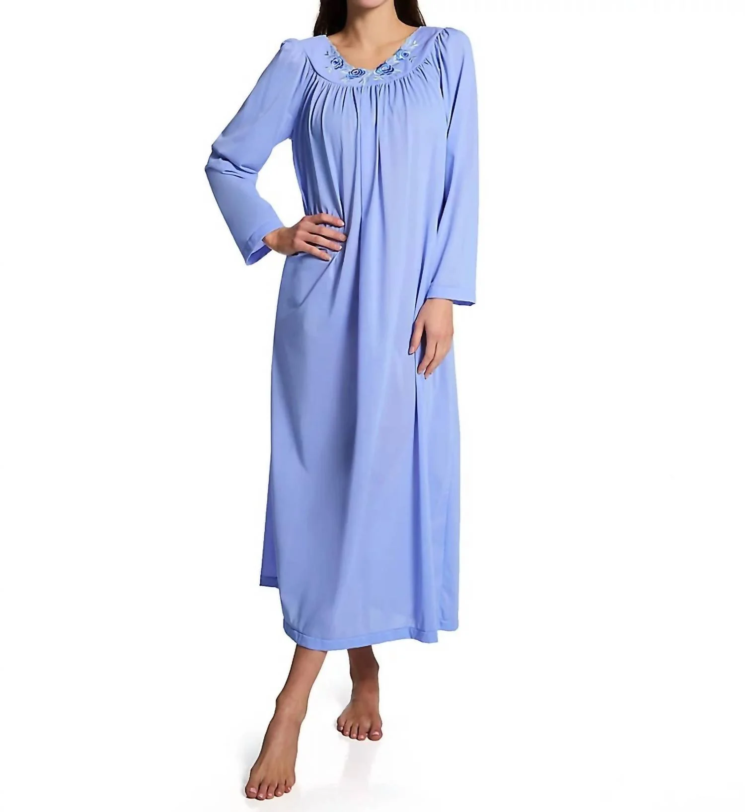 Petals 53 Inch Long Sleeve Gown In Lilac