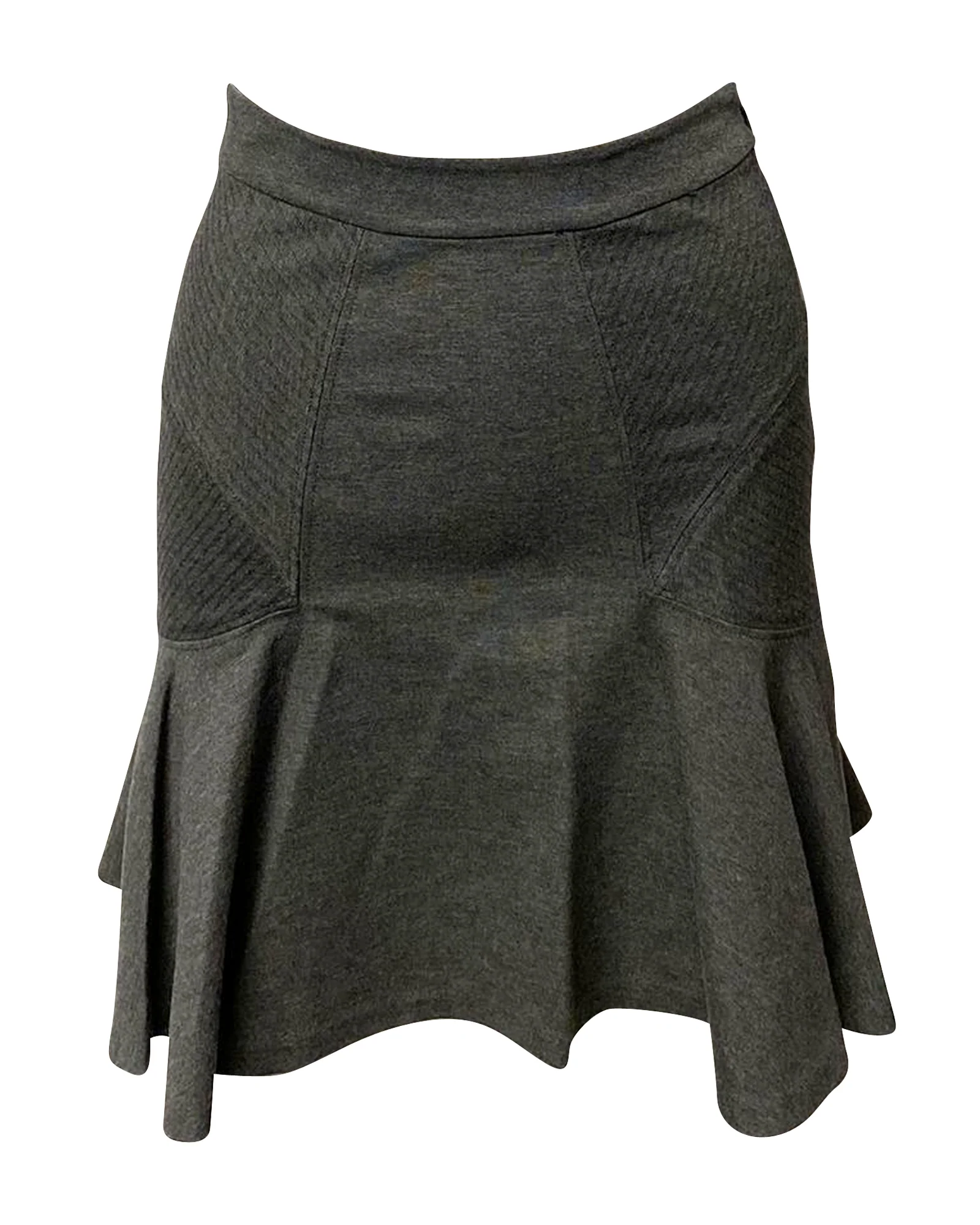 Diane Von Furstenberg Carlita Flared Skirt in Grey Viscose