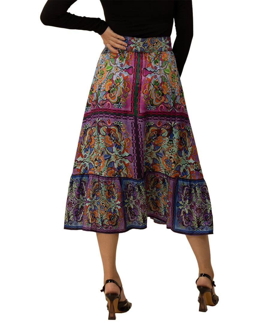 Hale Bob Silk-Blend Skirt