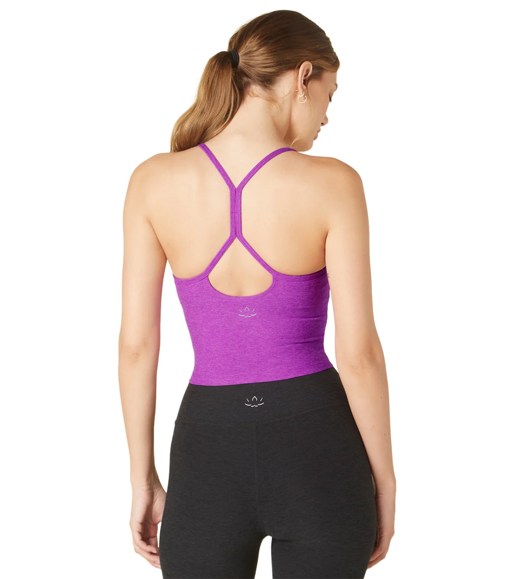 Beyond Yoga Spacedye Slim Racerback Cropped Tank Vivid Plum Heather