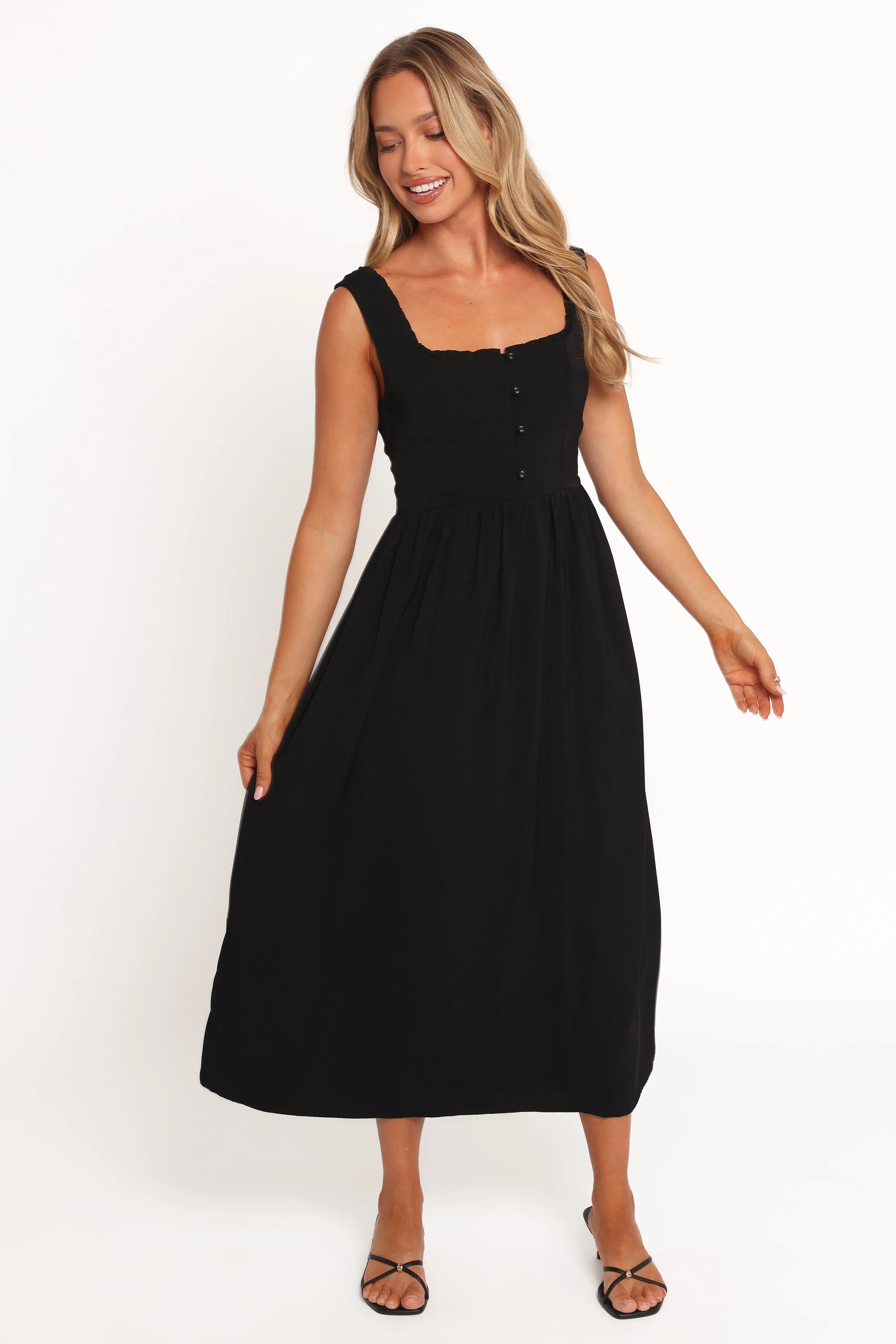 Melrose Midi Dress - Black