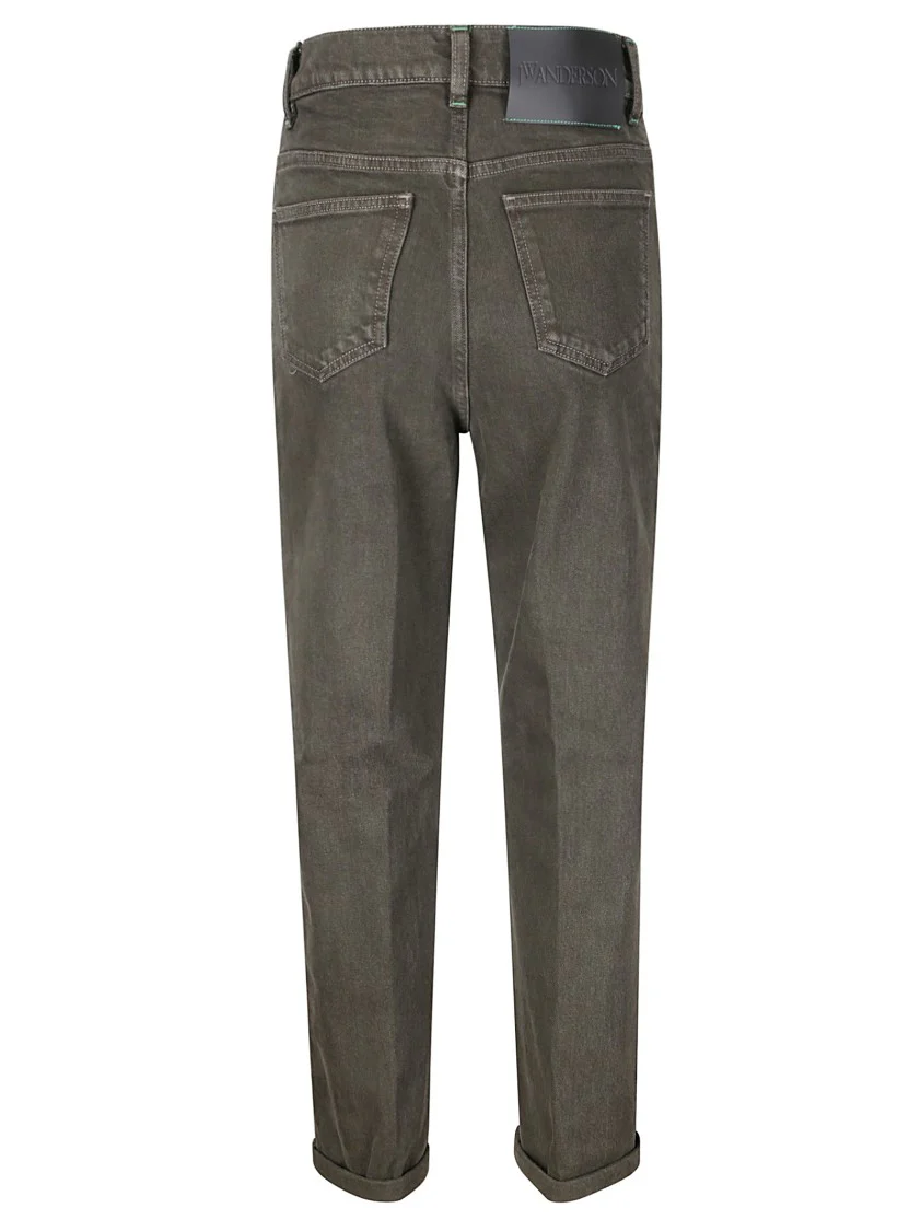 Jeans With Cuff And Patch