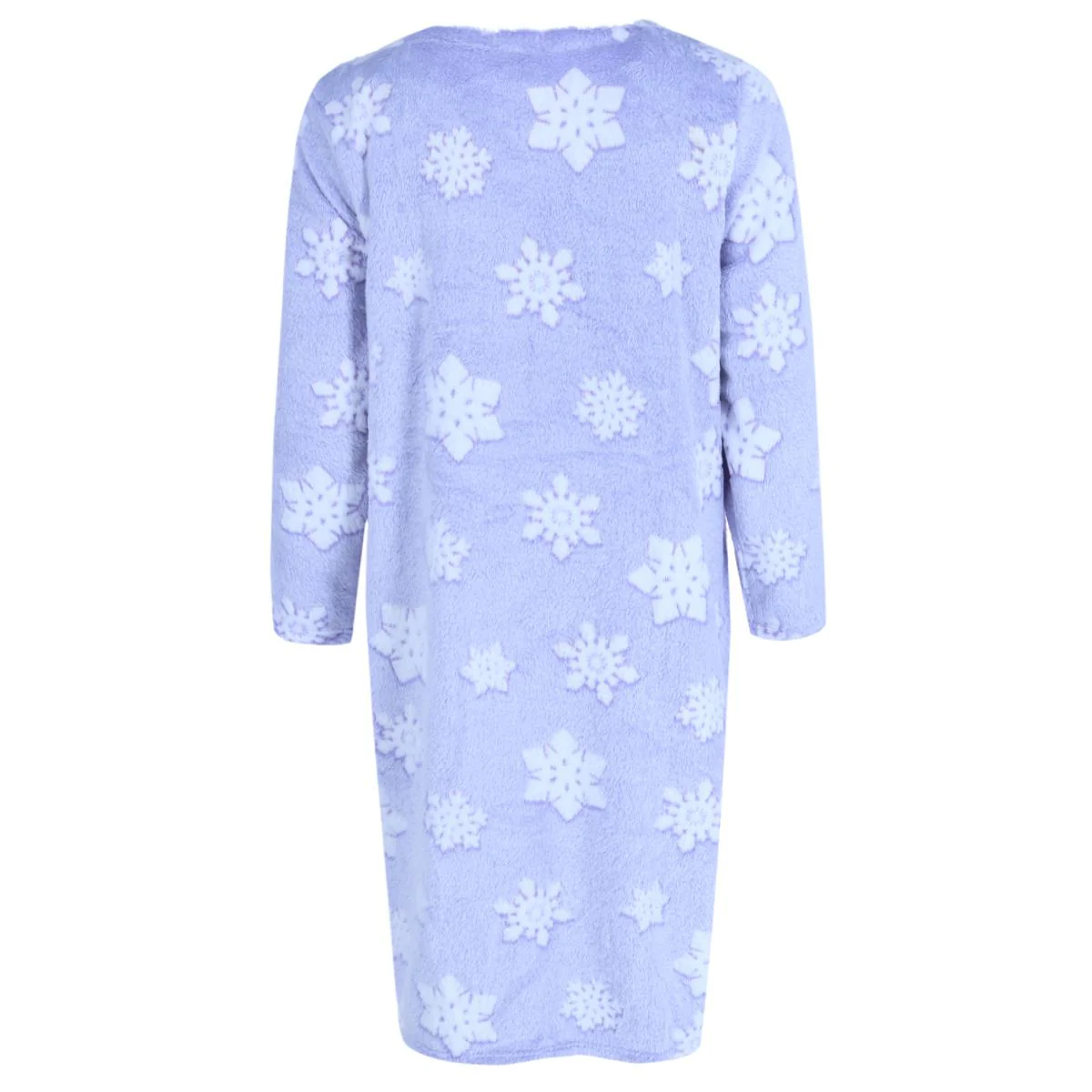 Women's Snowflake Zipper Long Sleeve Duster