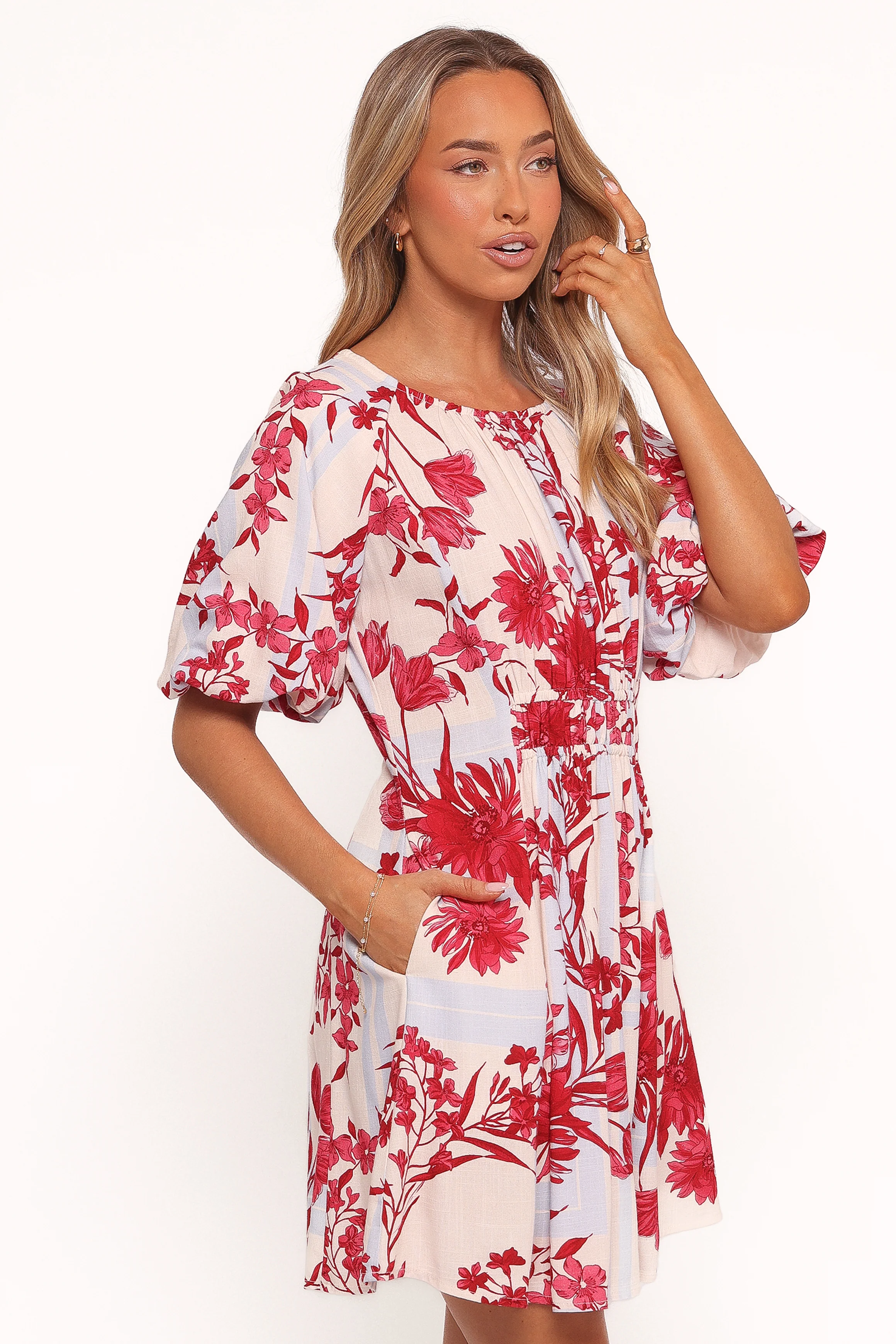 Simmons Mini Dress - Fuchsia Floral