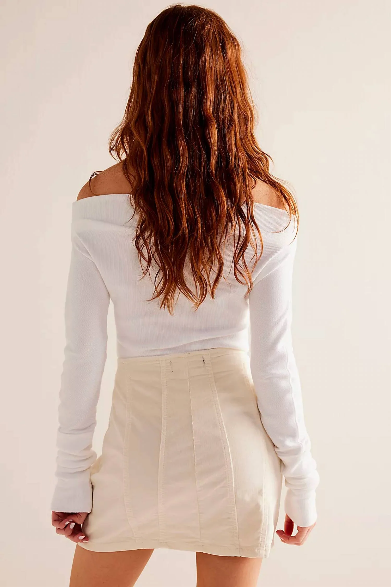 Layla Corduroy Mini Skirt In Cheesecake