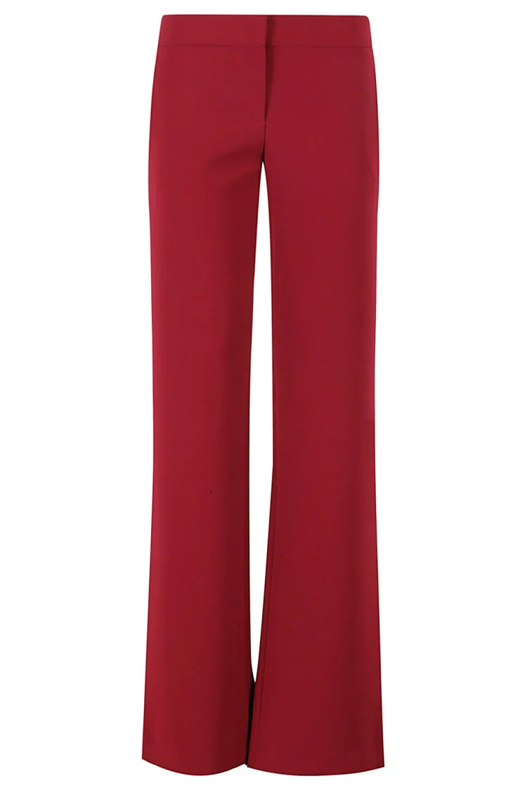 Flared Stretch Pants With Medium Waist