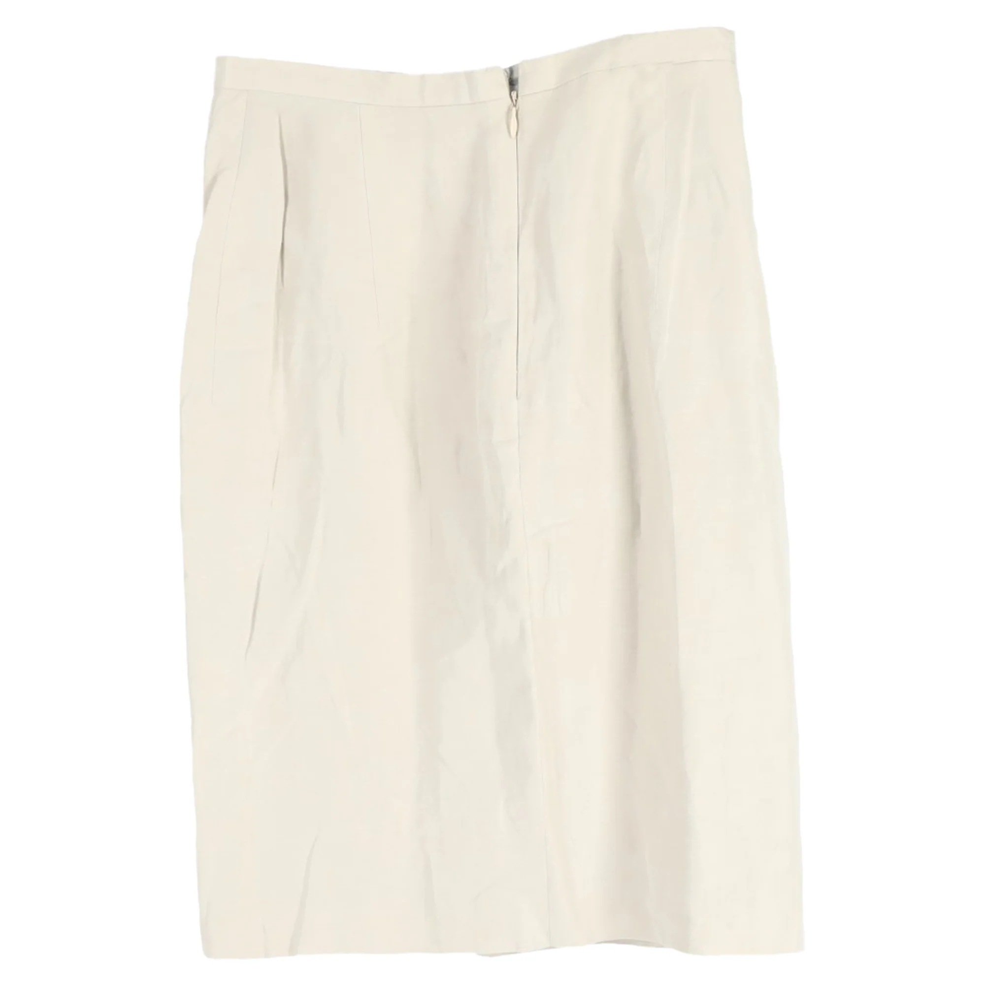 Giorgio Armani Mini Pencil Skirt in White Linen
