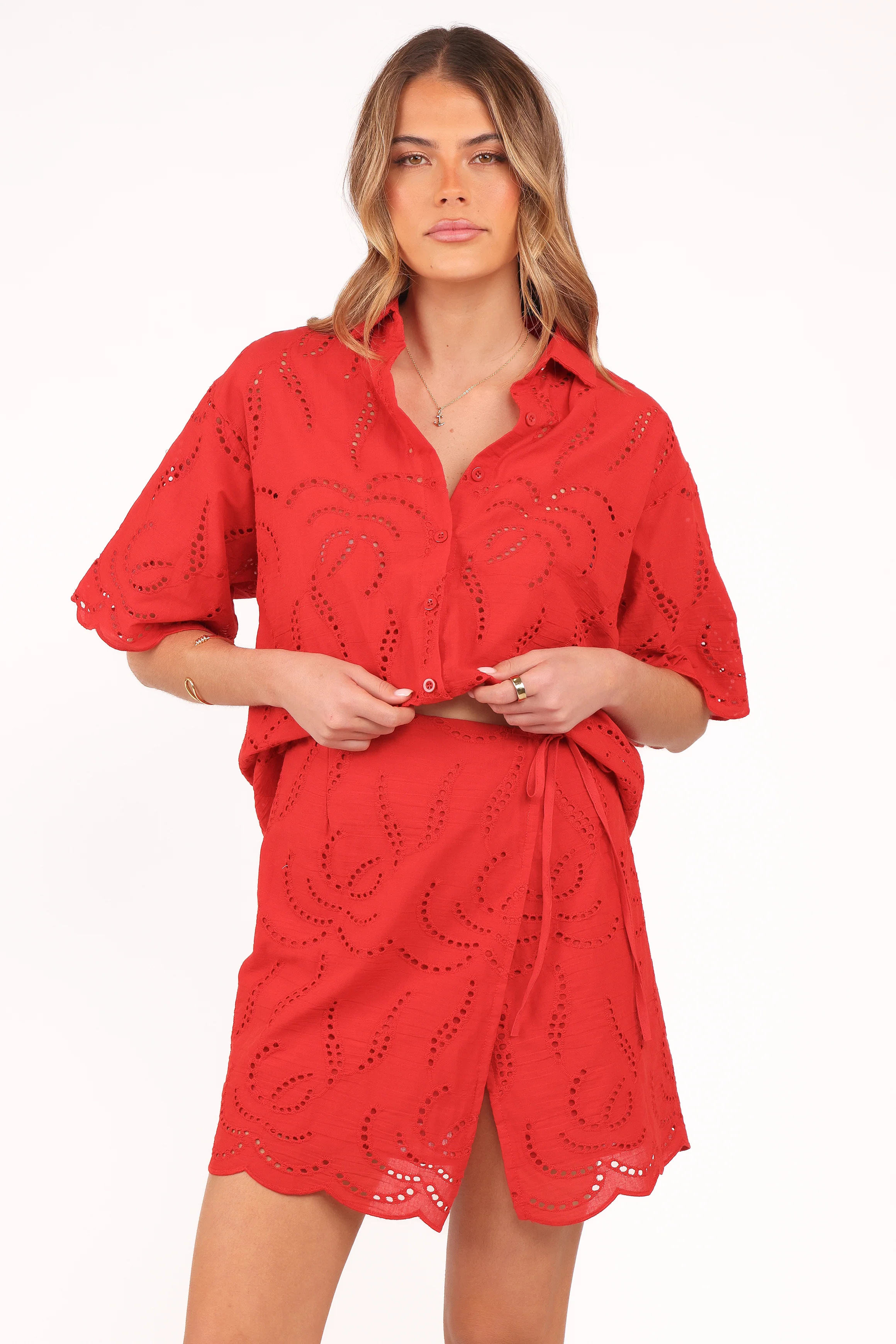 Gallie Skirt Set - Red