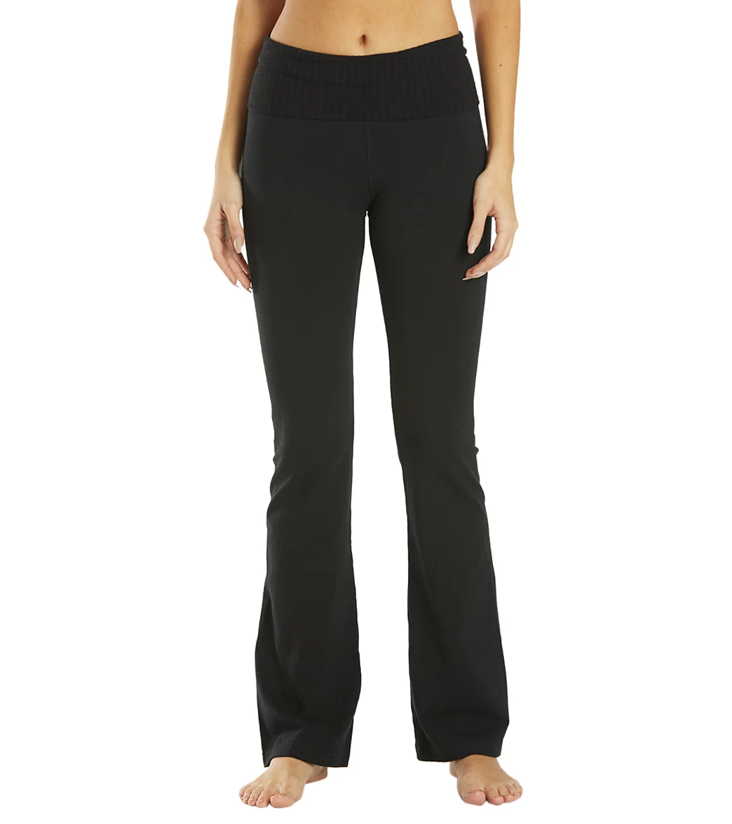 Hard Tail Flare Bootcut Flat Waist Pant