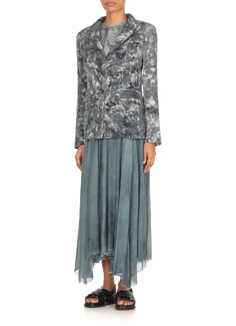 Blue Linen Blend Blazer