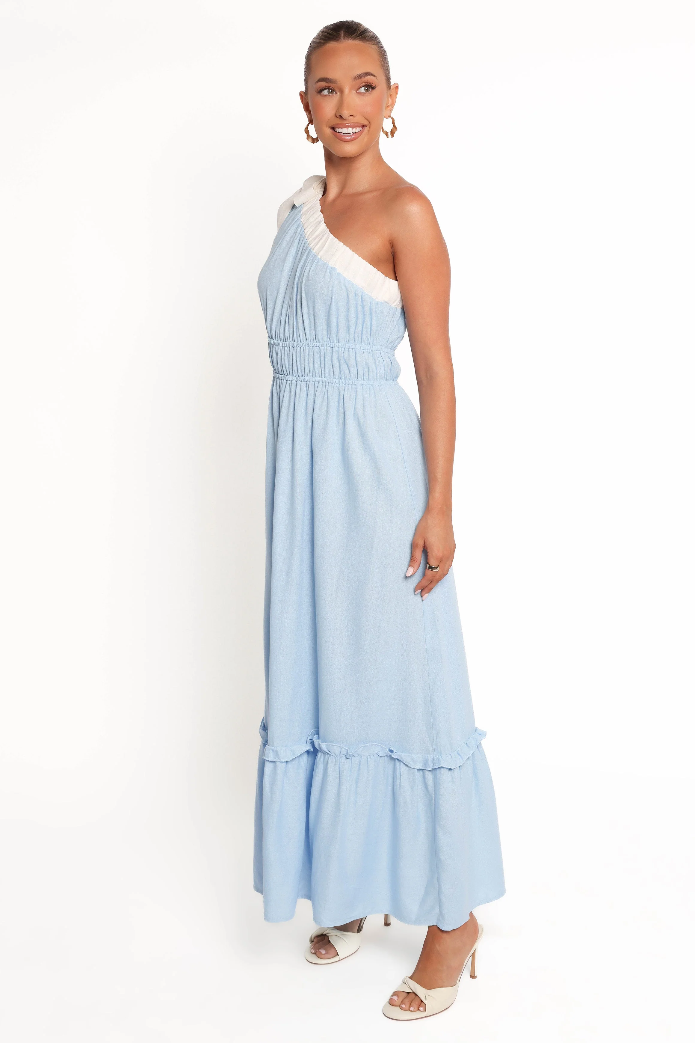 Gilda Maxi Dress - Blue/White