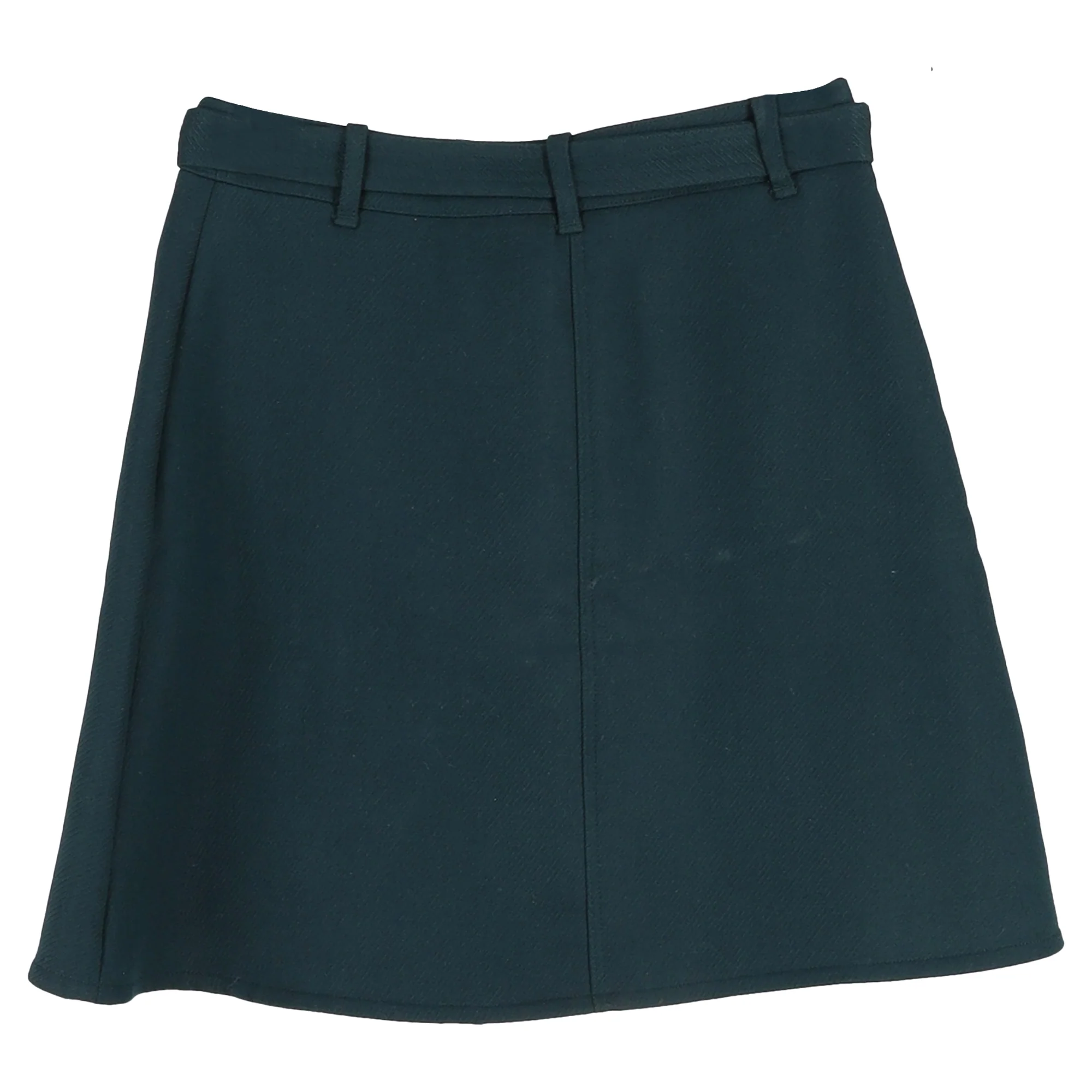 Maje Jibrali Buttoned Mini Skirt in Green Polyester