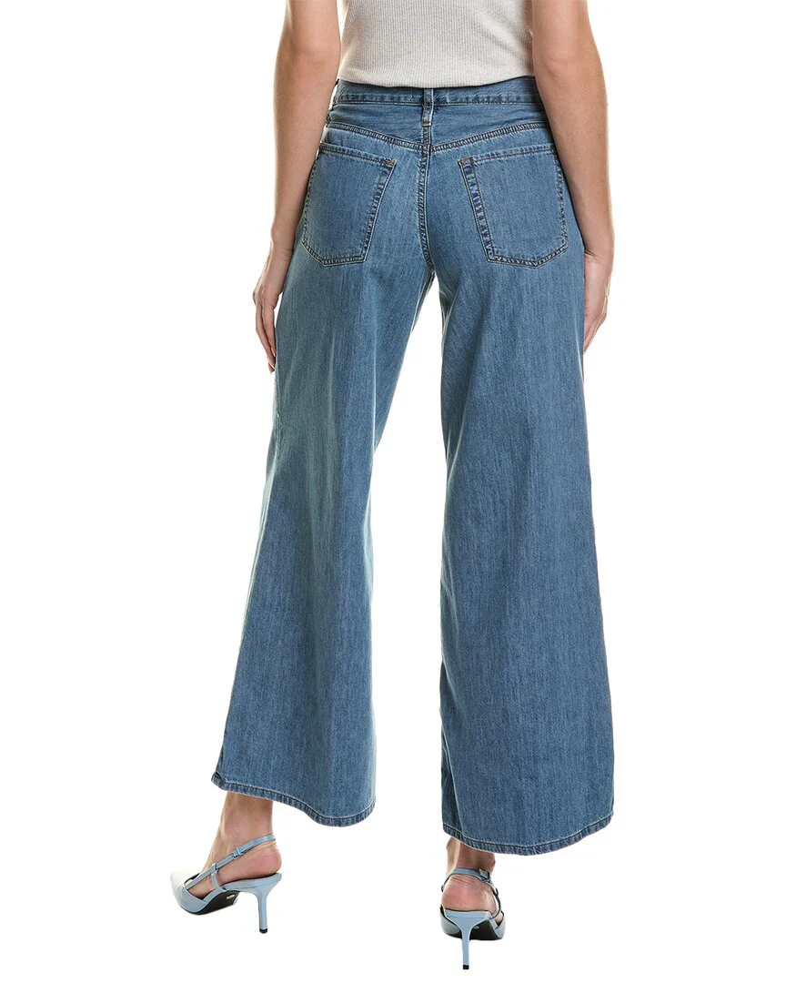 FRAME Denim Le Pixie Mid Happy Indigo Wide Leg Jean