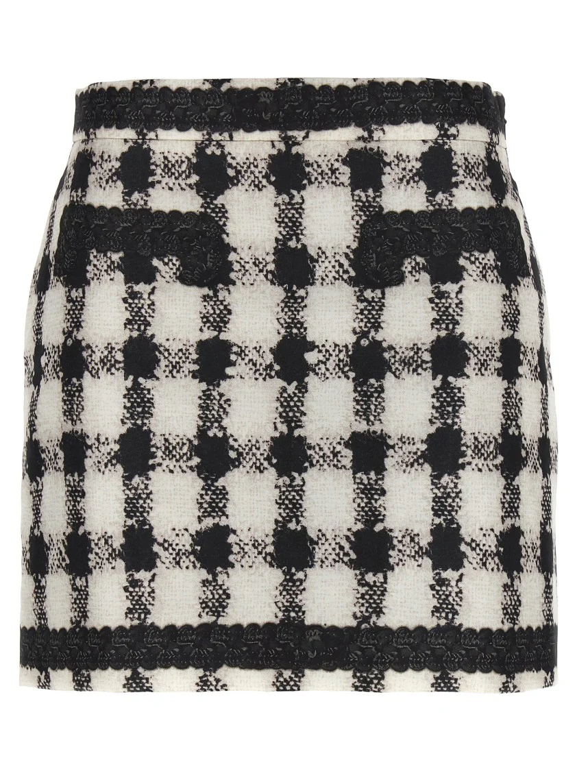 'Texture' Print Mini Skirt