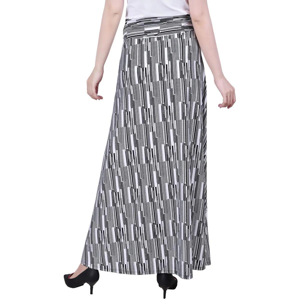 Petites Womens Tie Waist Maxi Maxi Skirt