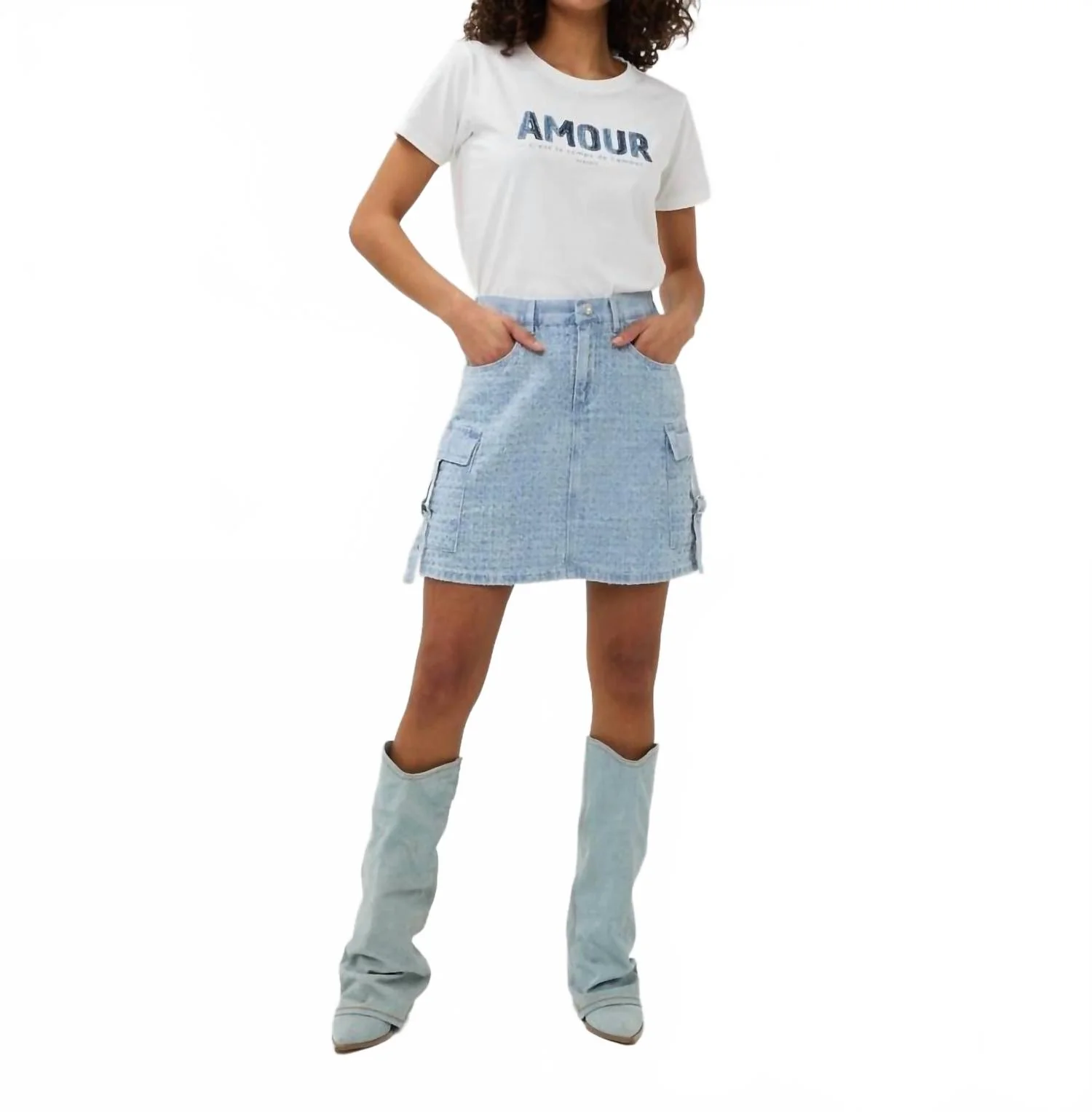 Jean Skirt In Light Blue