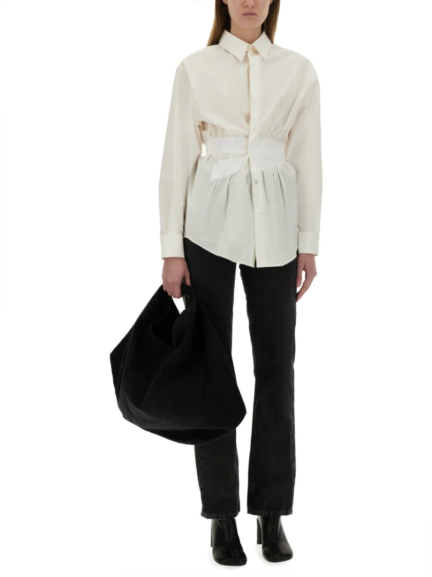 High-Waisted Black Straight Leg Jeans