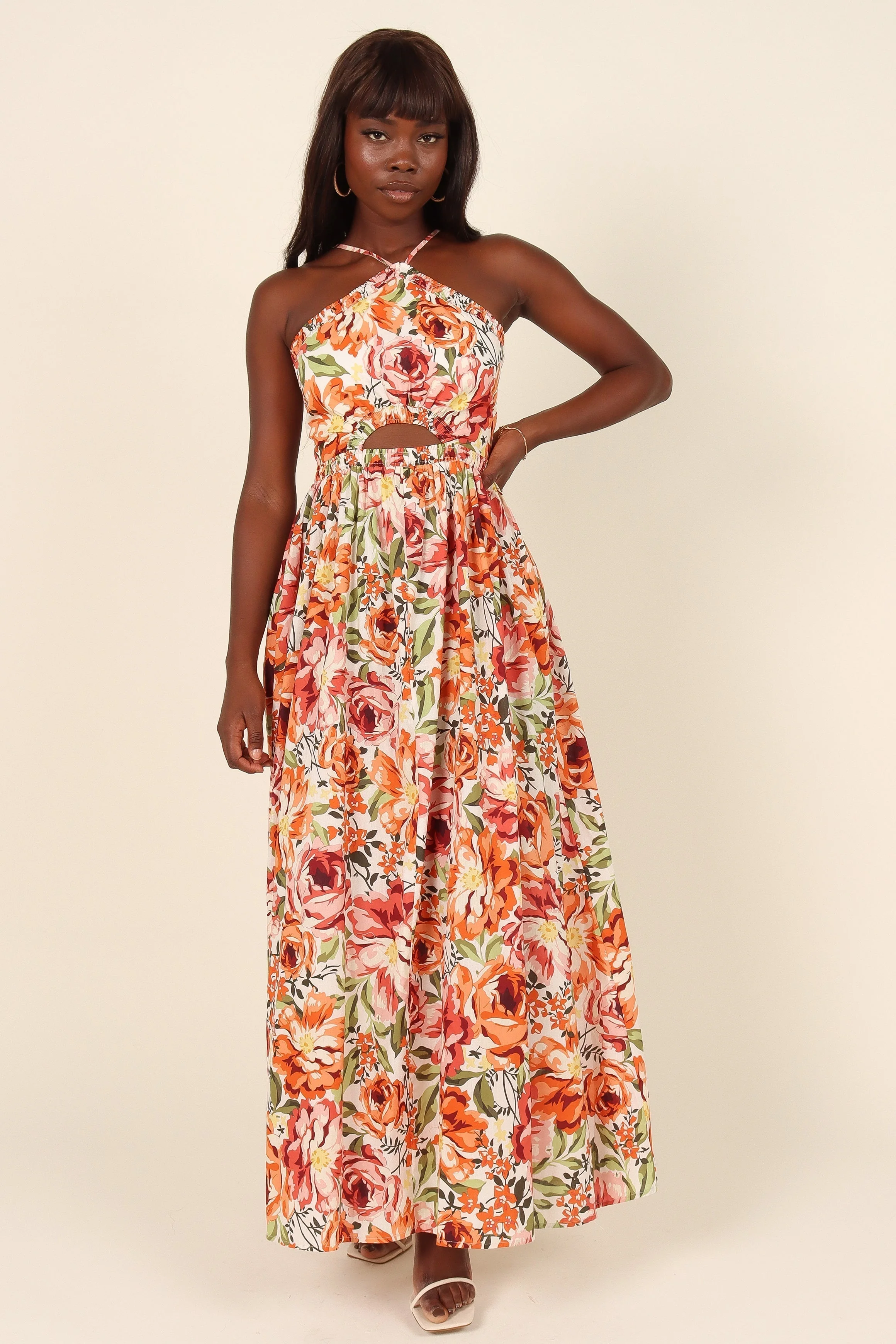 Madeira Dress - Orange Floral