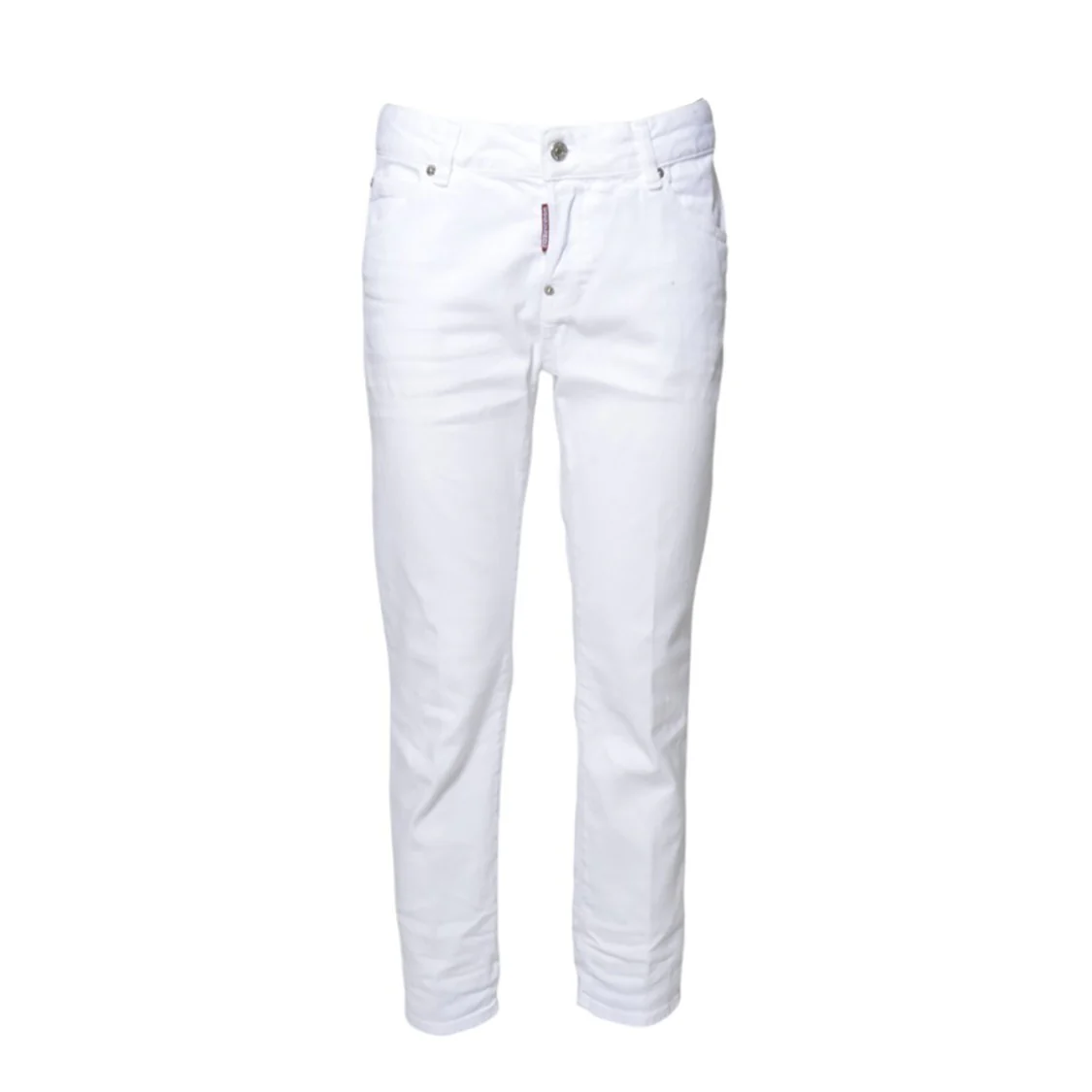 Cool Girl White Bull Jeans In White Denim