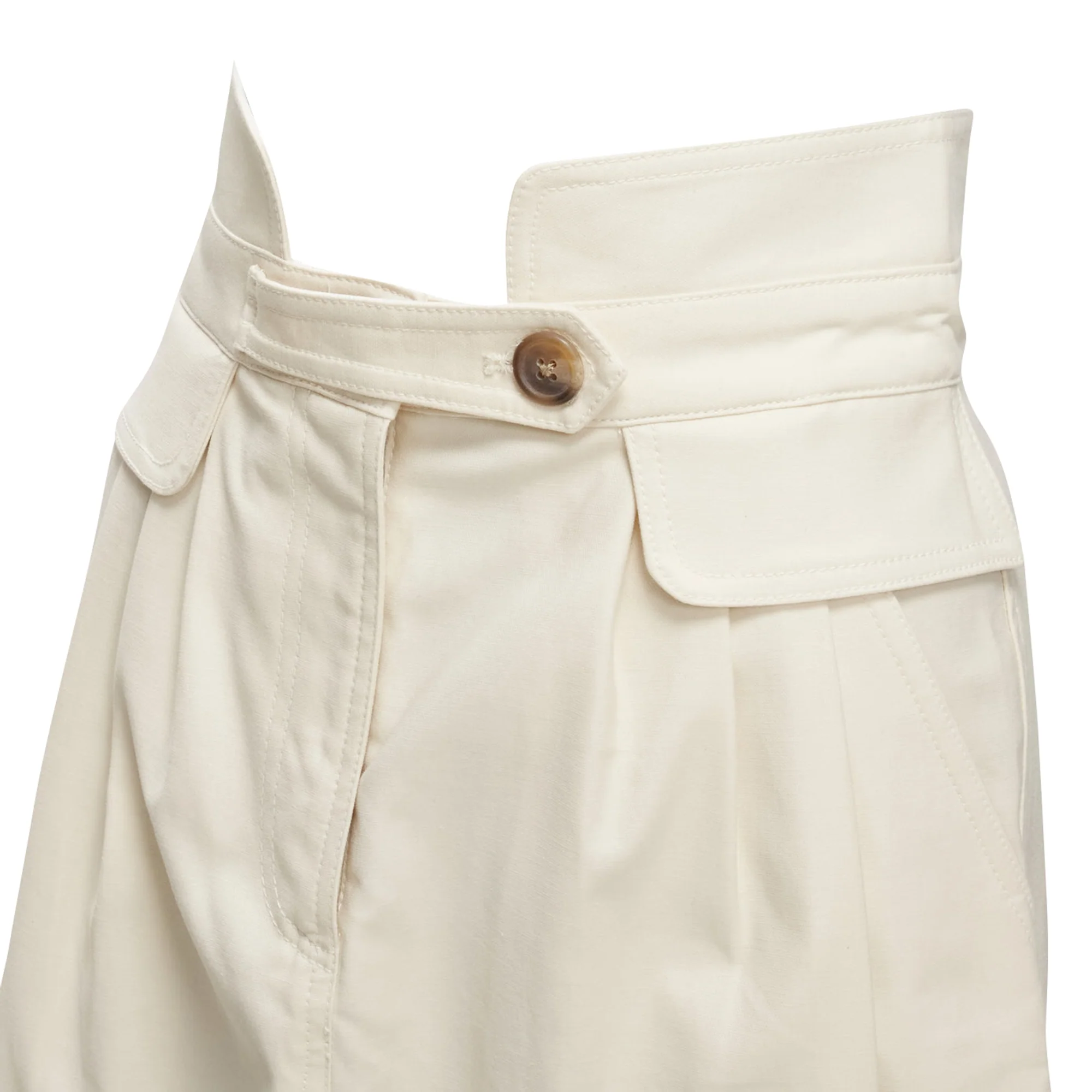 Sea York cotton peplum pocket p belt waist A-line skirt