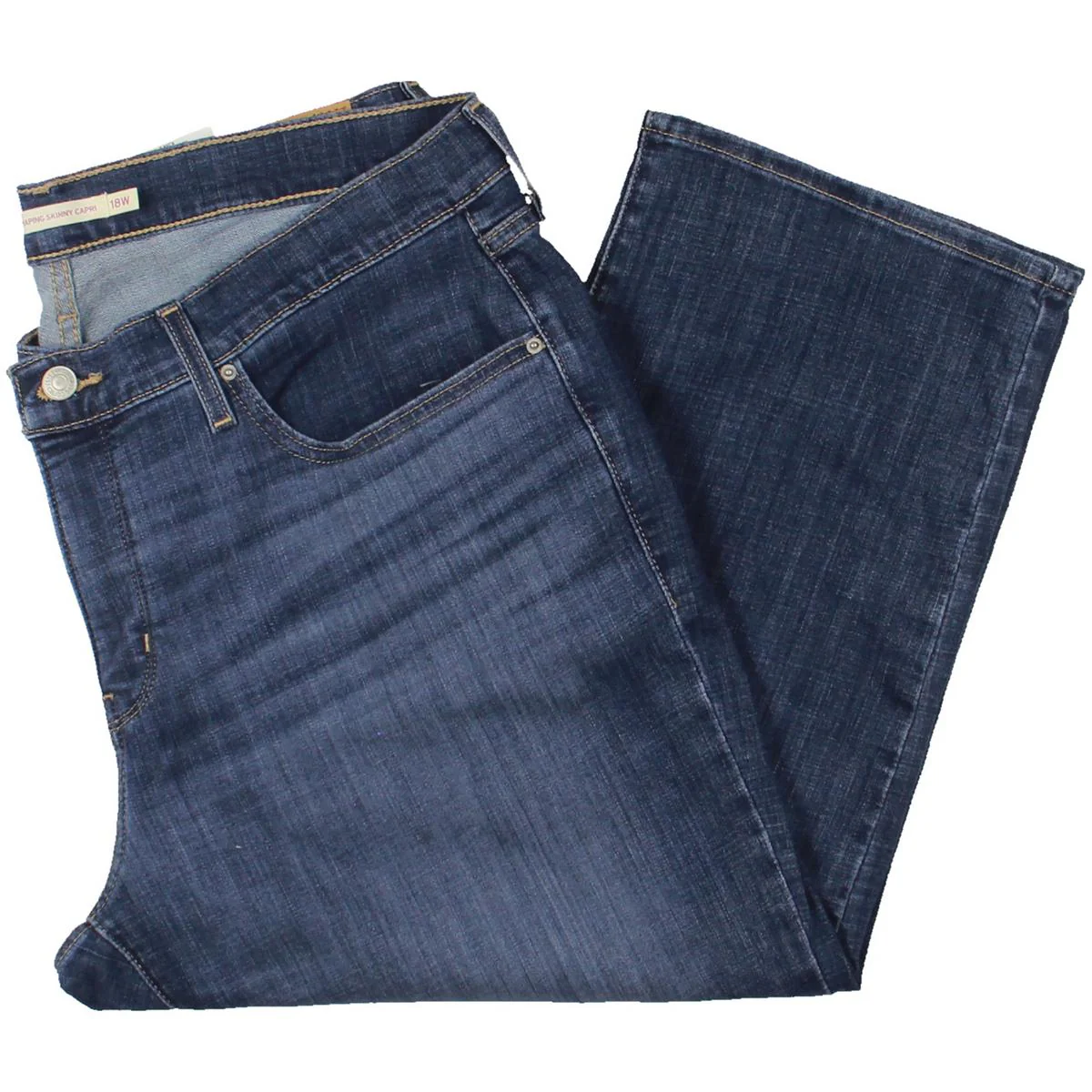 Plus 311Shaping Skinny Capri Womens Skinny Med Wash Capri Pants