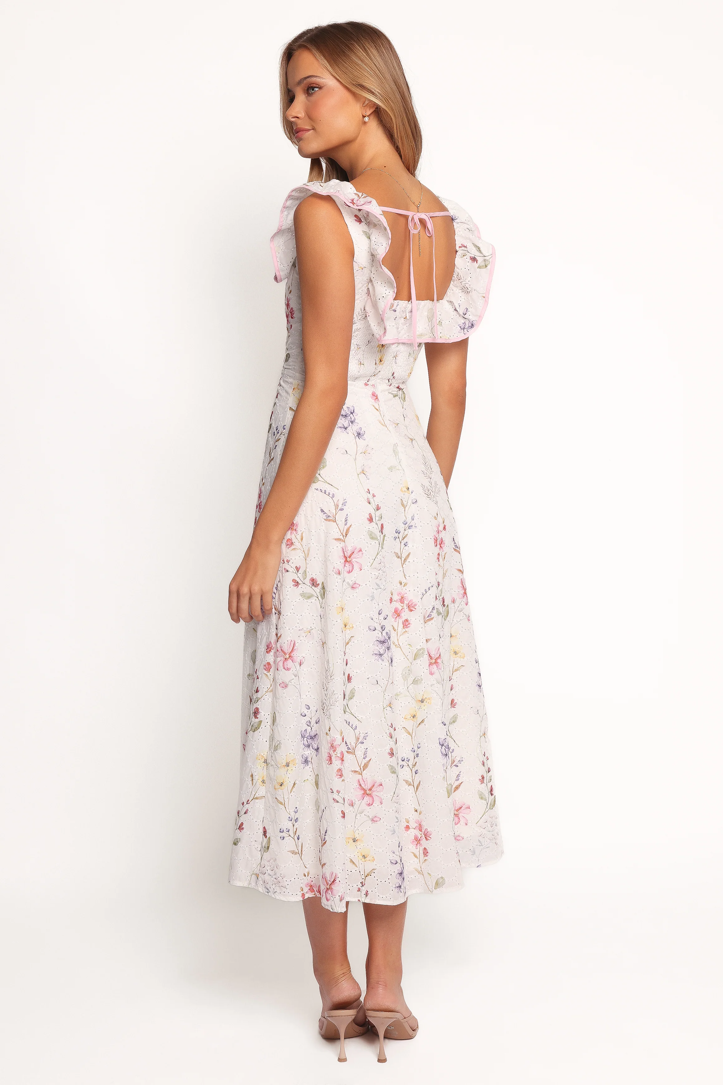 Lucille Maxi Dress - White Floral