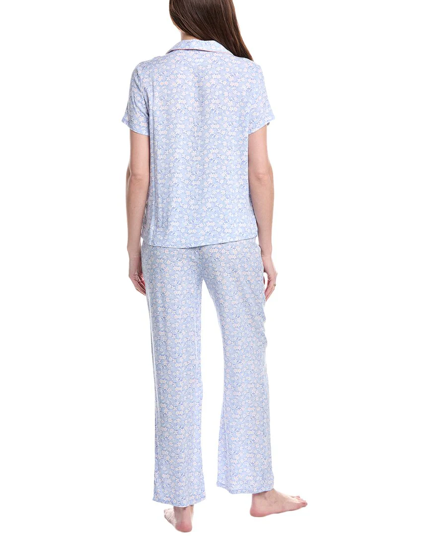 Splendid 2pc Woven Notch Pajama Pant Set