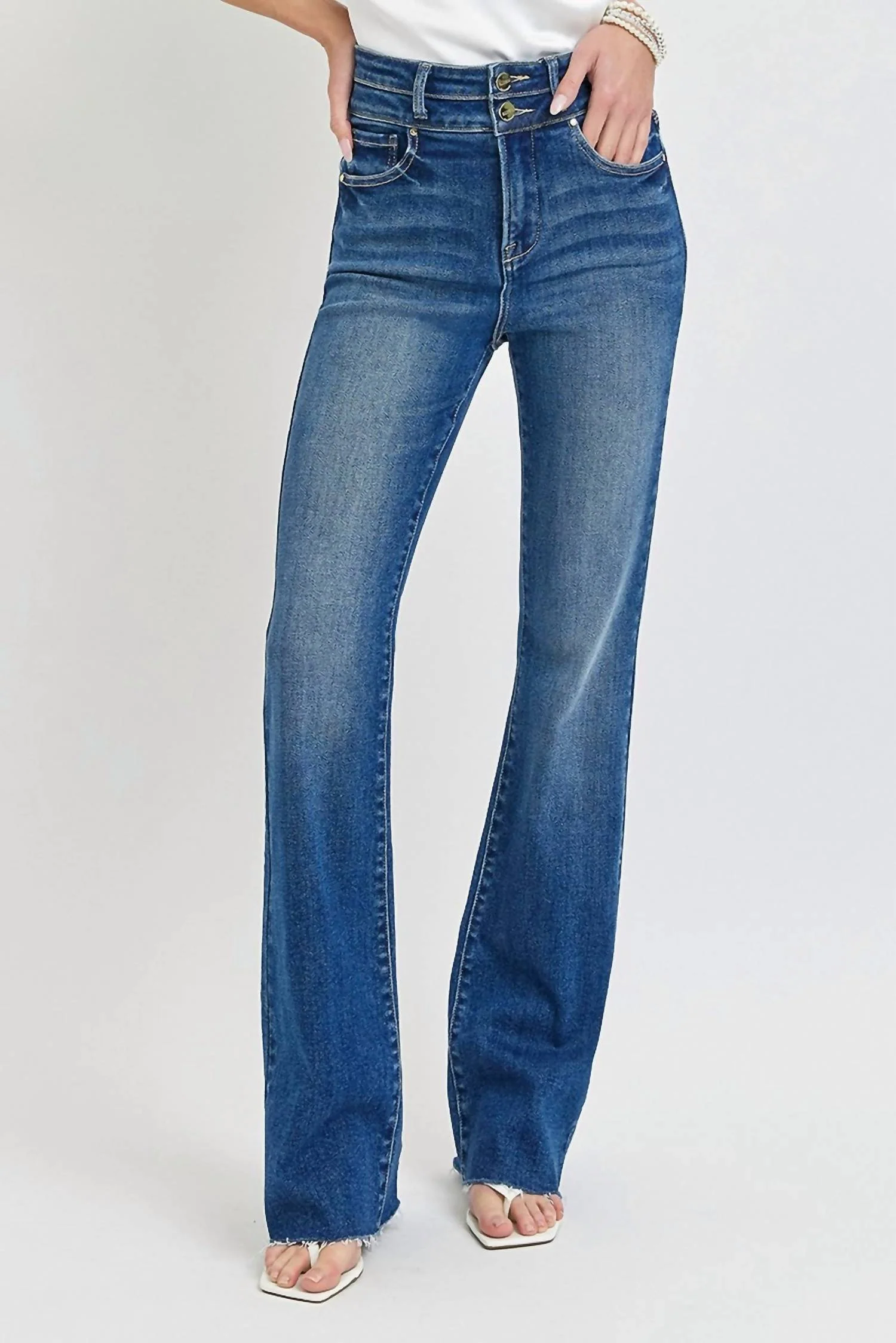 Tummy Control High Rise Bootcut - Plus In Blue