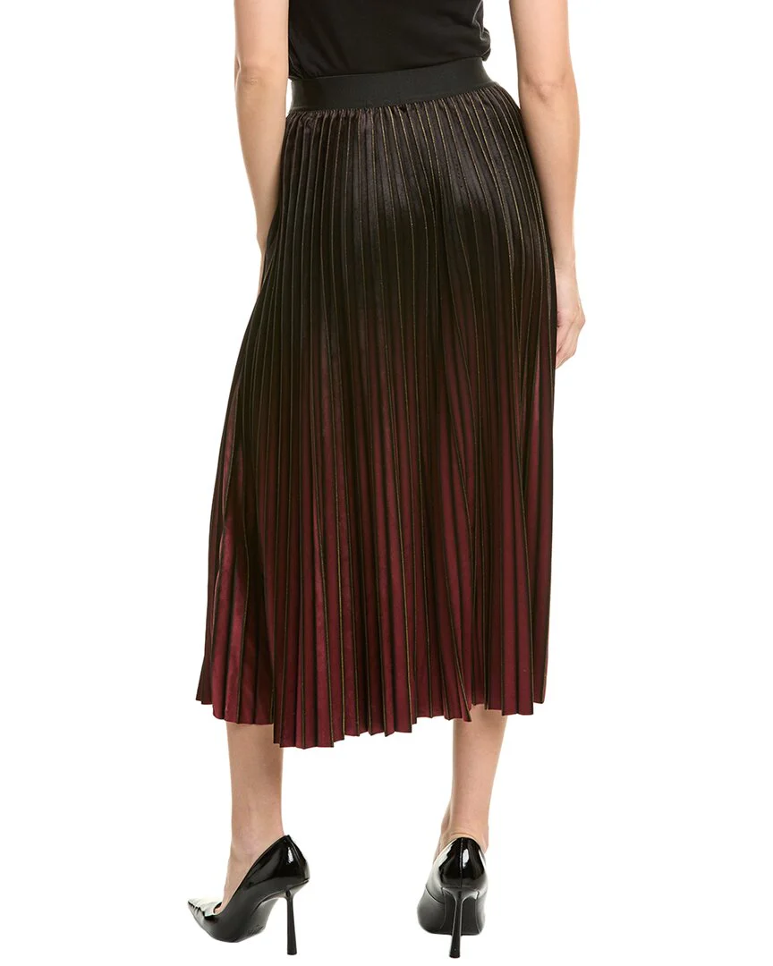 Gracia Gradient Pleated Velvet Skirt