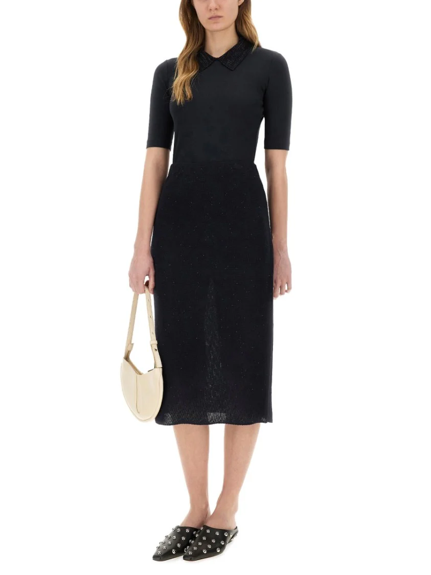 Midi Skirt In Soft Cotton-Linen Blend