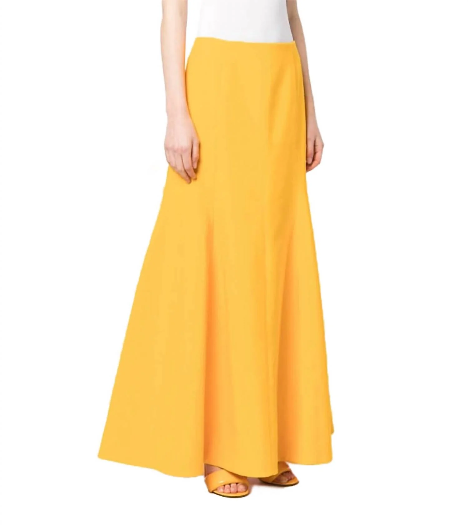 Woven Long Skirt In Buttercup