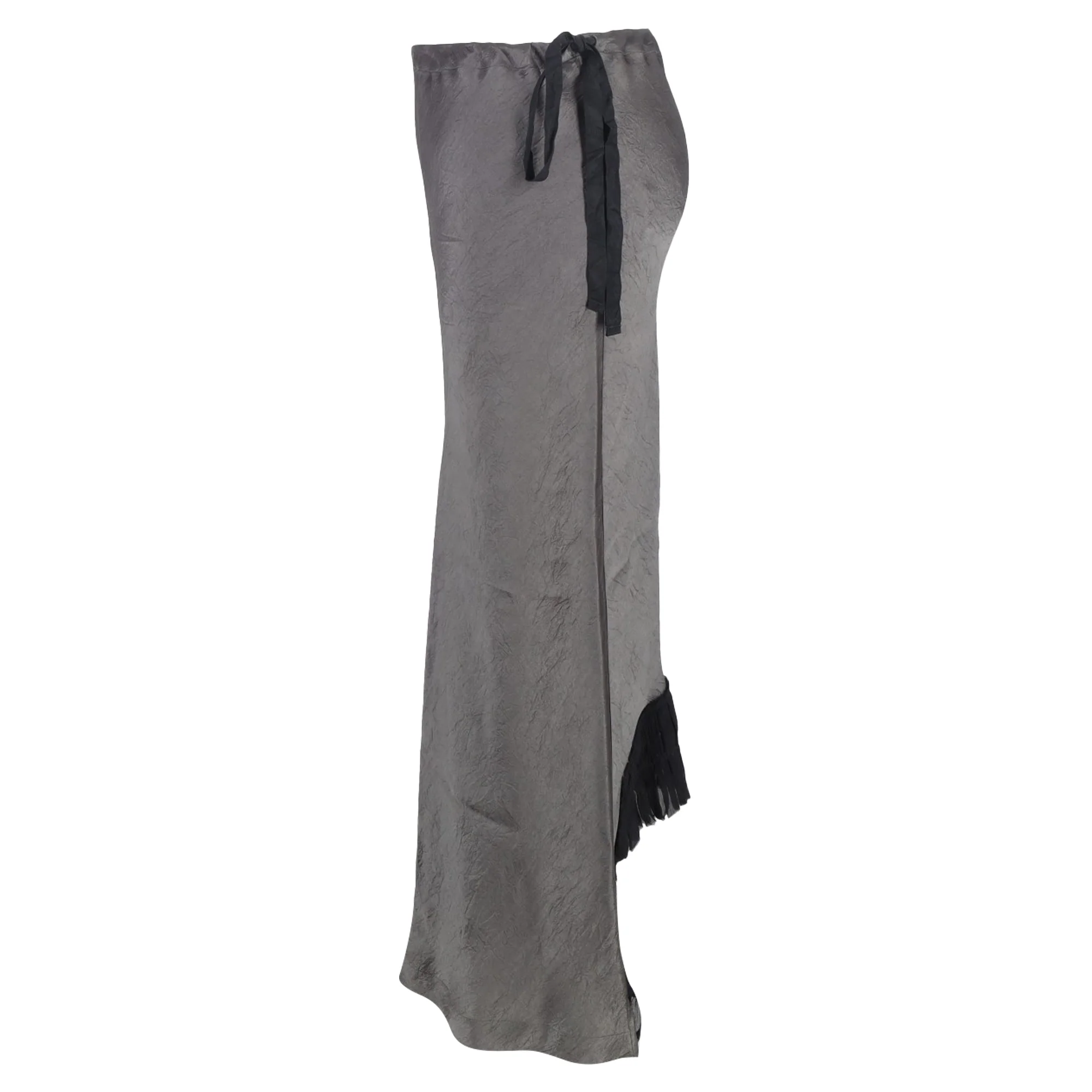 Ann Demeulemeester Maxi Skirt in Grey Silk