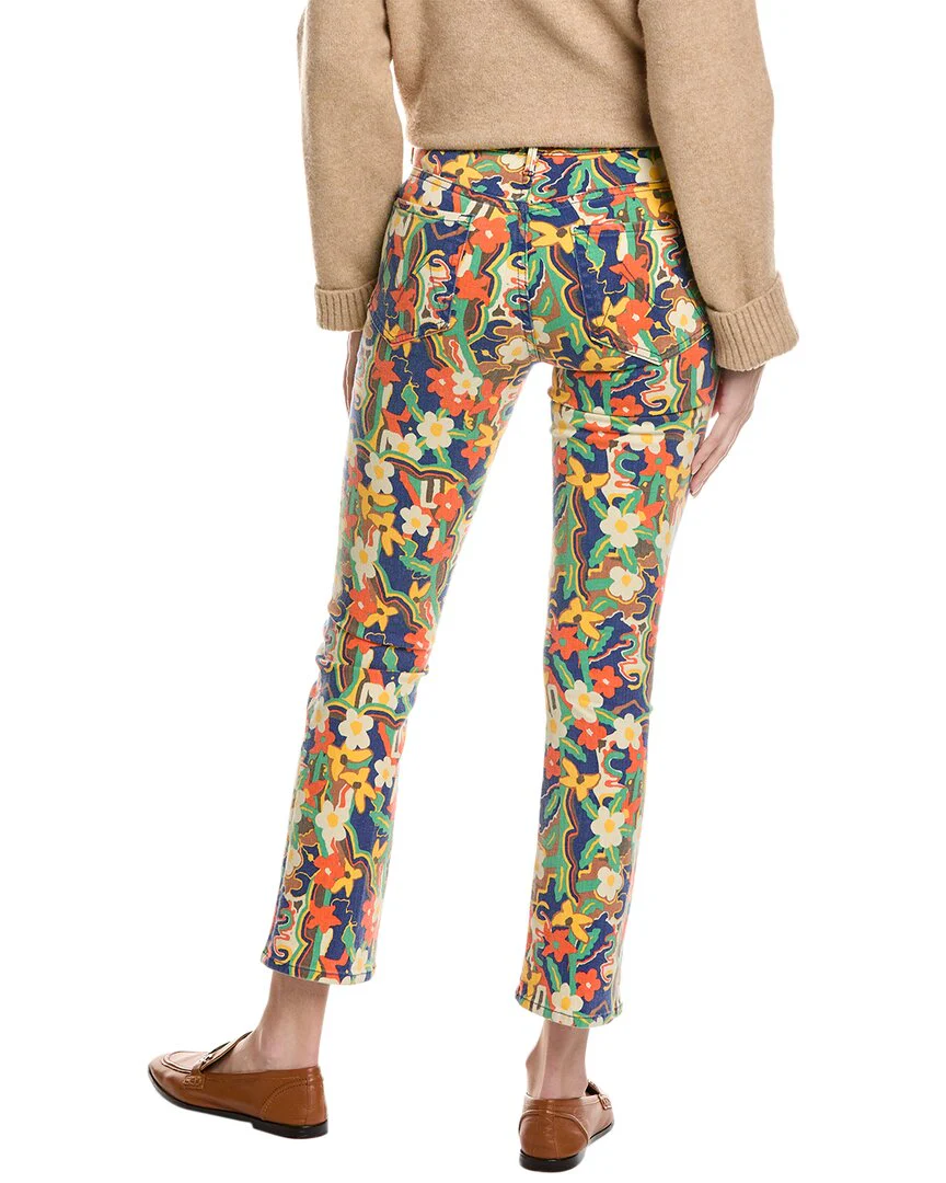 MOTHER The Insider Flood High-Rise Cosmic Blooms Bootcut Jean