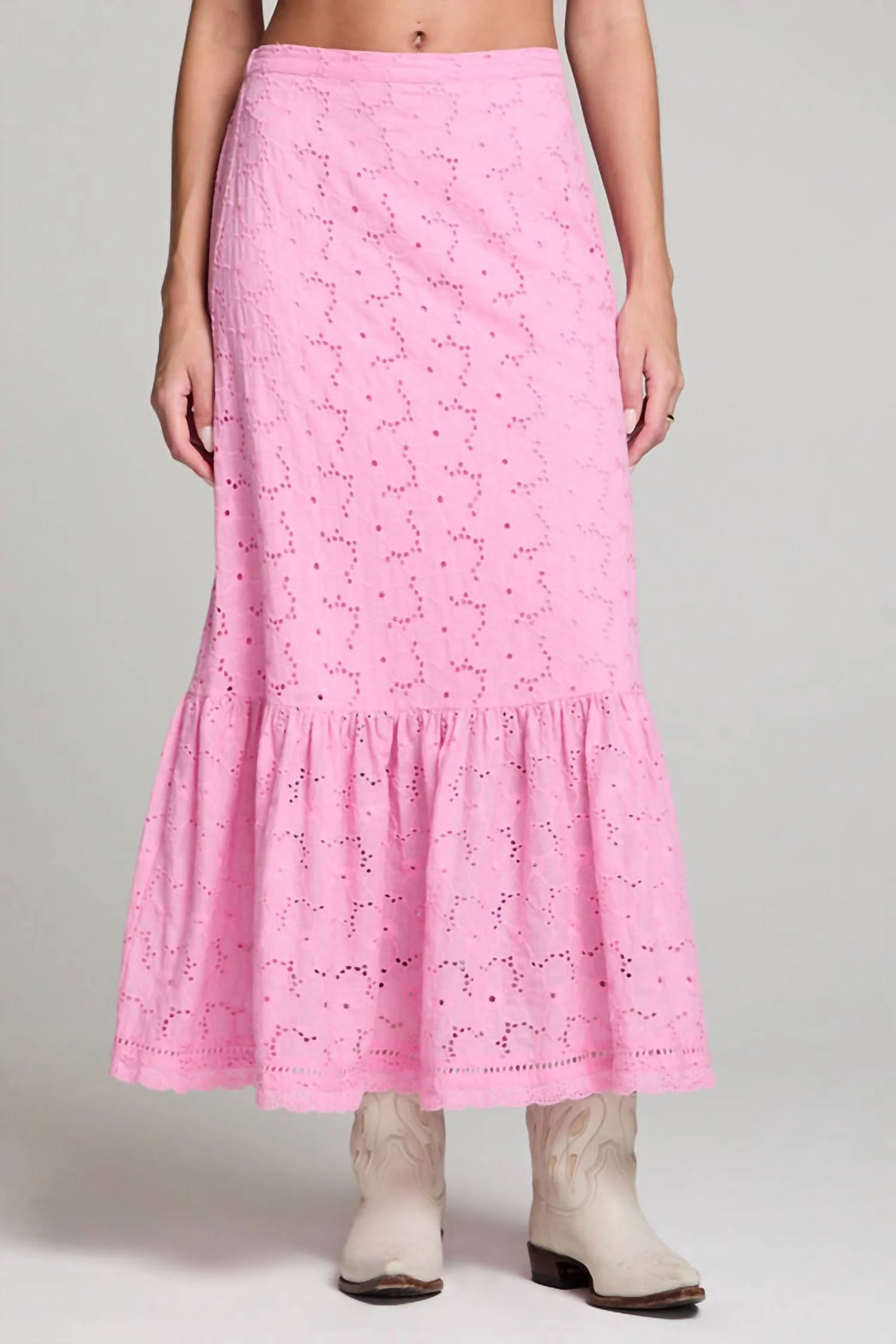Tatumn Maxi Skirt In Lace Peony