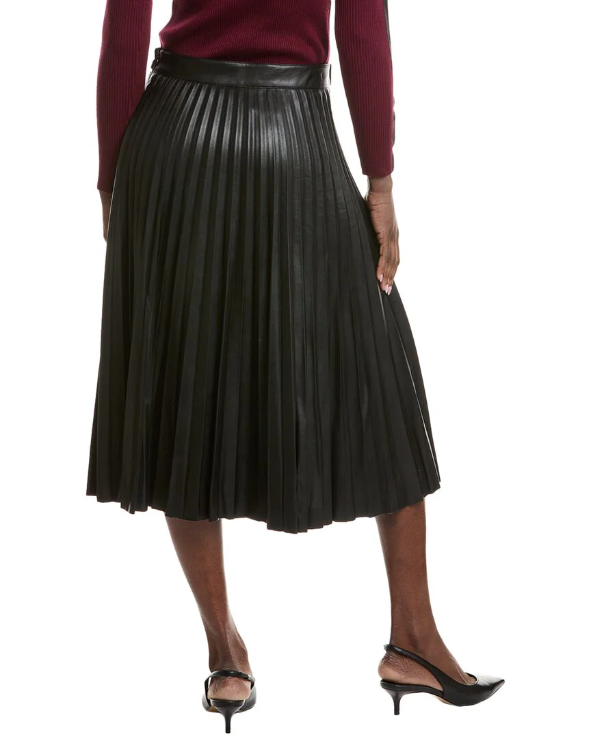 T Tahari Pleated Midi Skirt