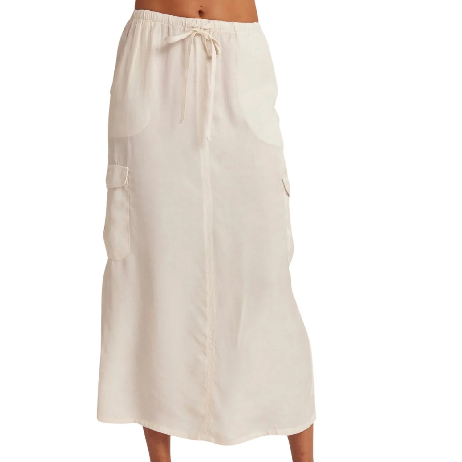 Goldie Bellow Pocket Cargo Skirt In Seashell Sand