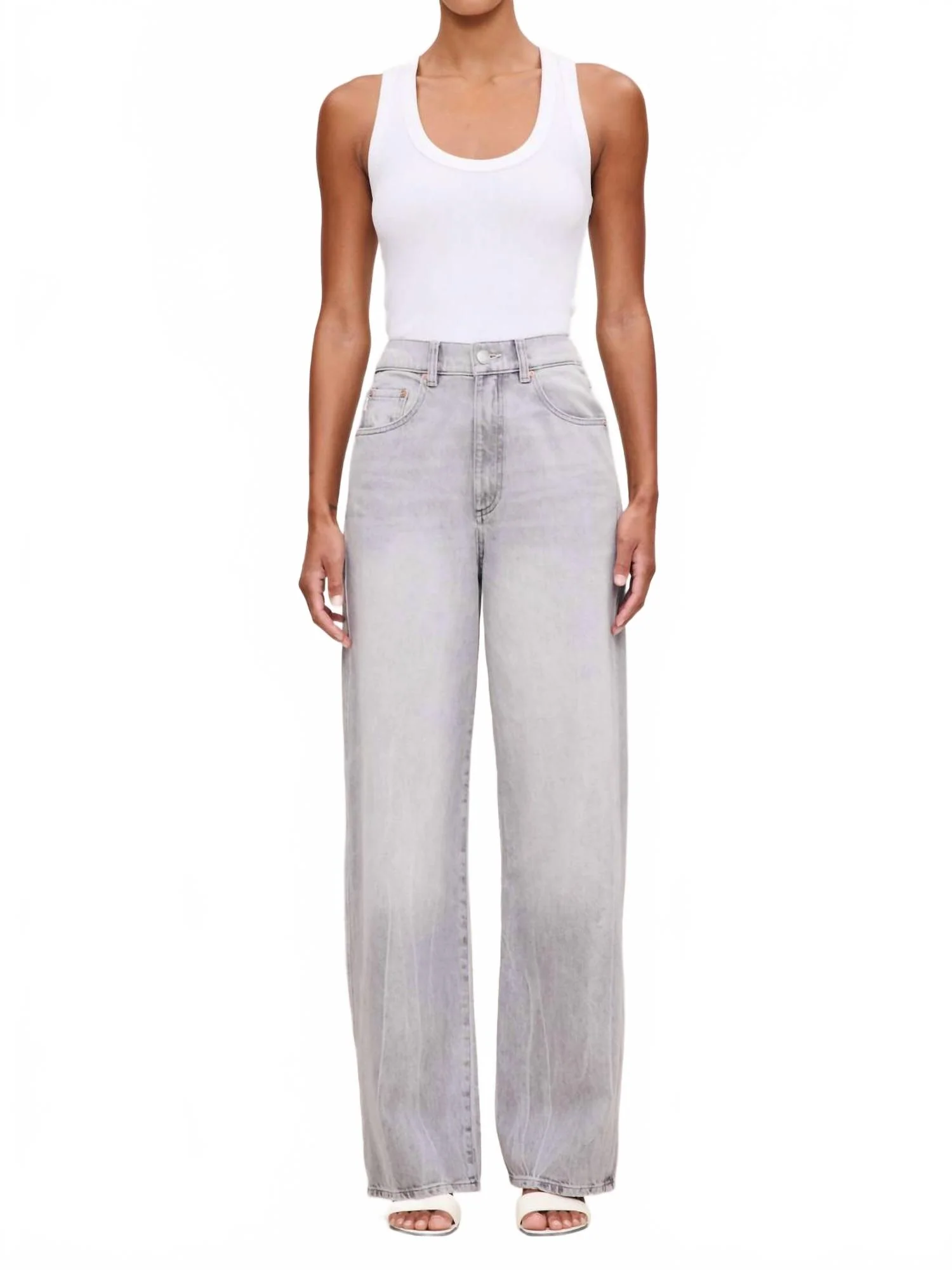 Woen's Taylor Ultra Relaxed Barrel Jean In Light Smoke