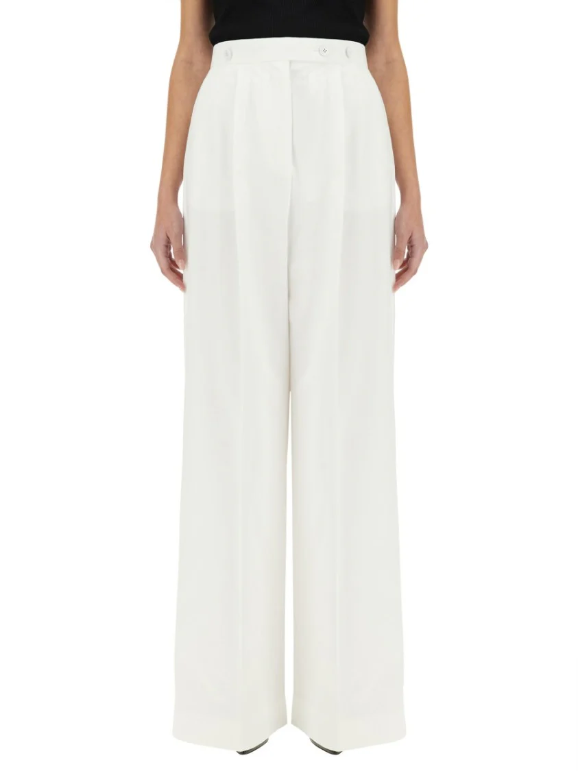 Cotton Pleated Pants