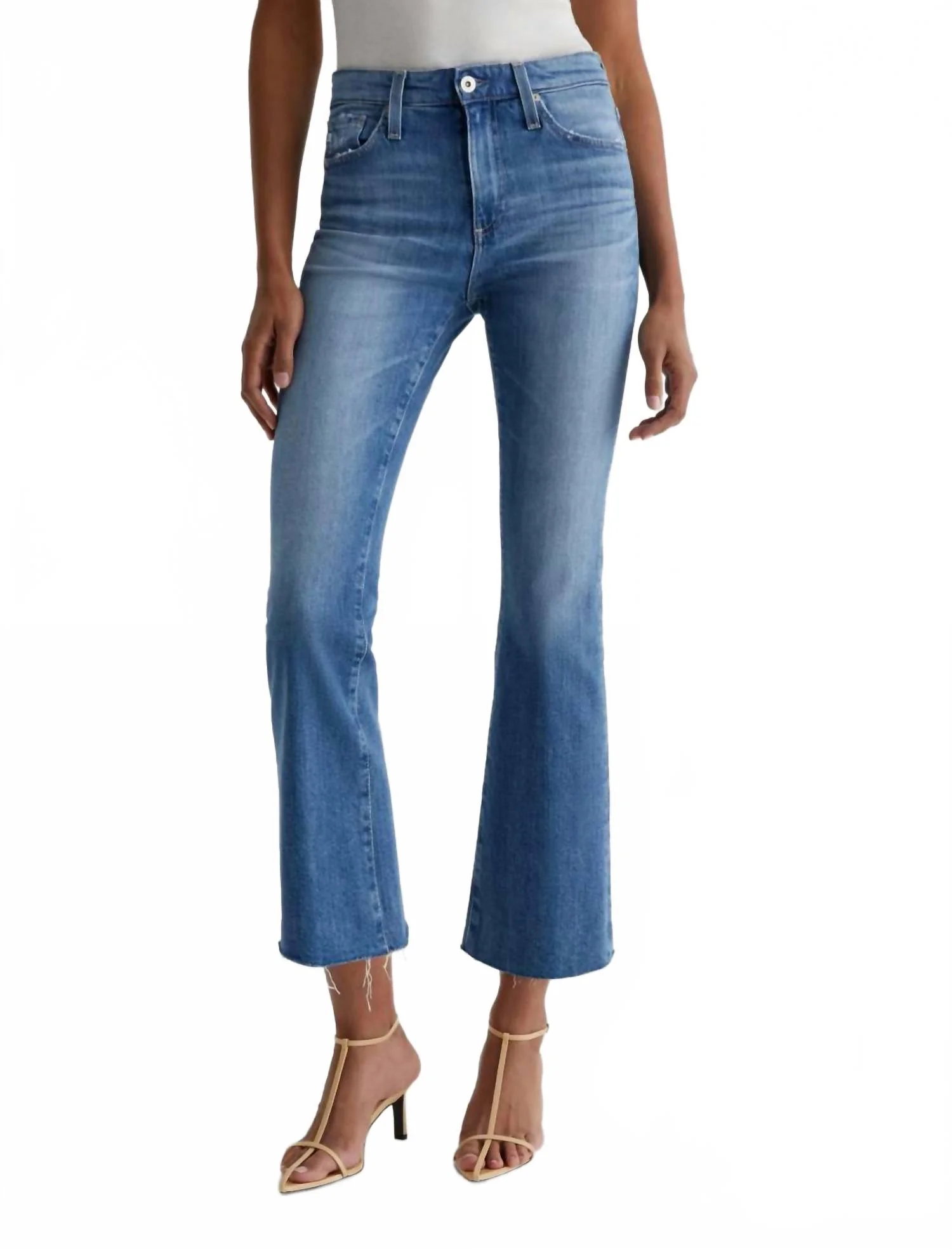 Farrah Boot Crop Jeans In Blue
