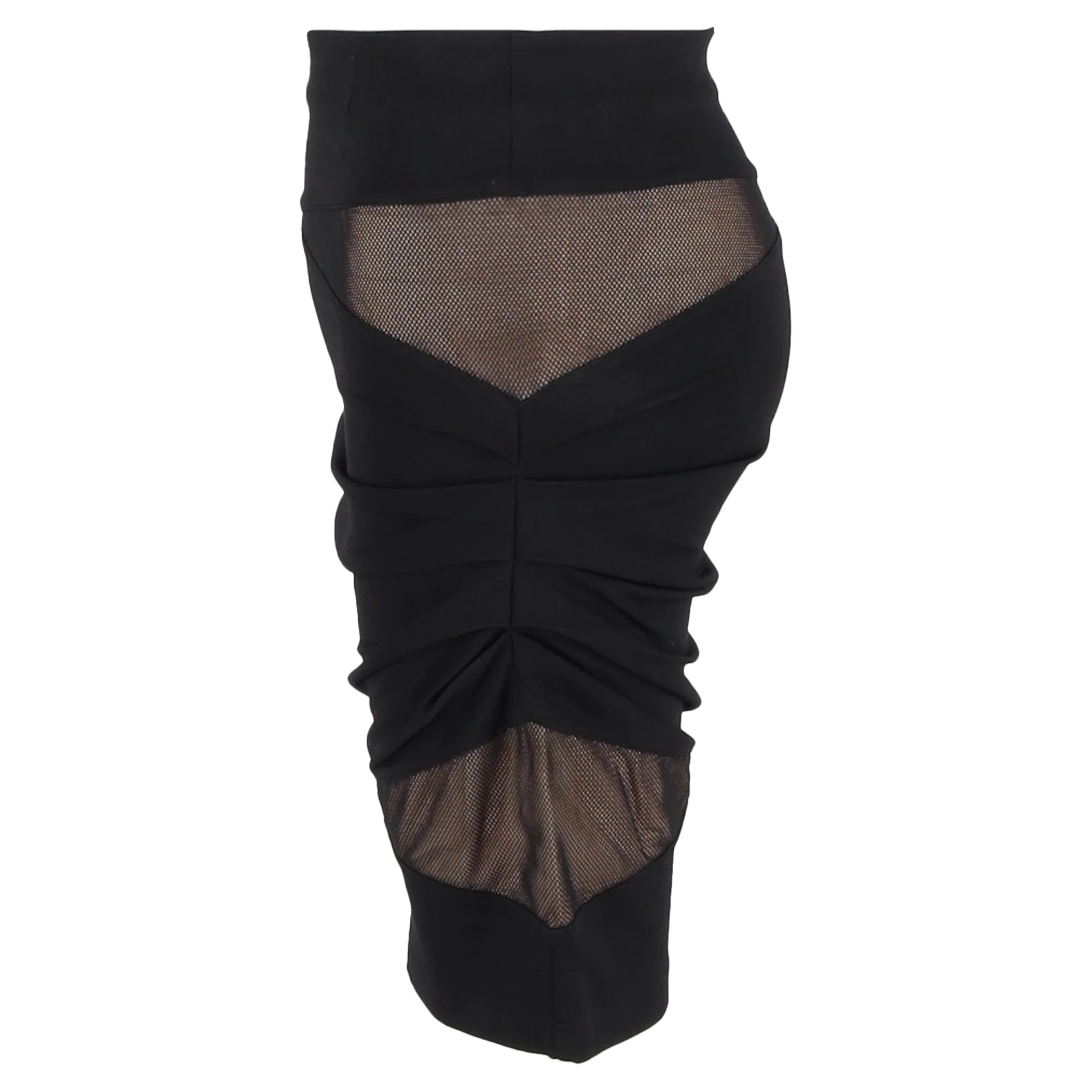 Alexander Wang Mesh Accent Mini Skirt in Black Rayon