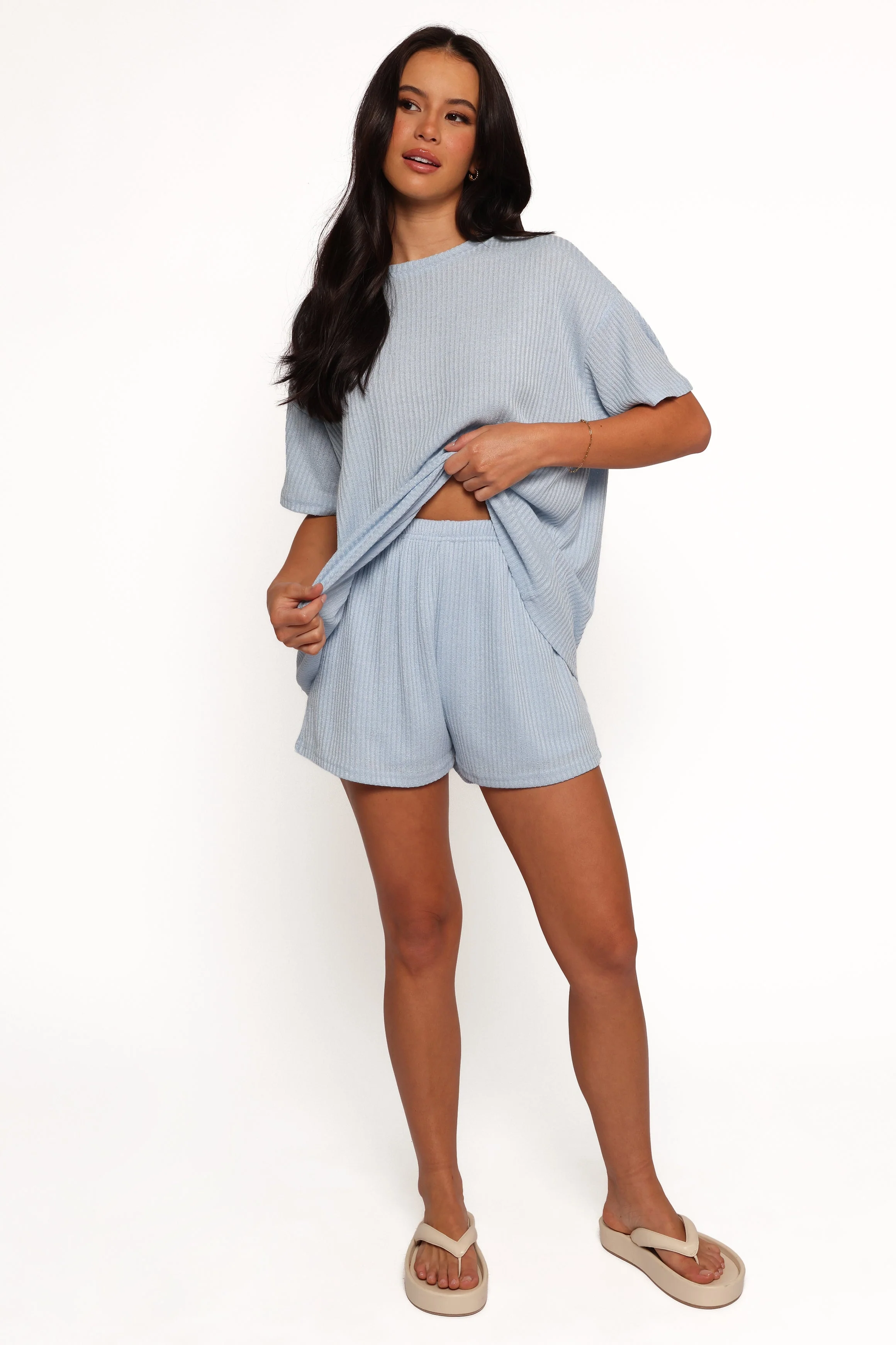 Granger Knit Short Set - Blue